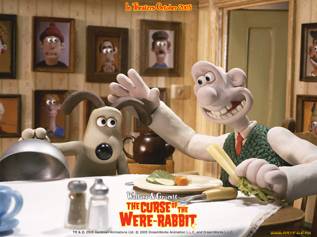 the, wallace, and, gromit, movie, curse, of, wererabbit, мультфильмы, in, were, rabbit
