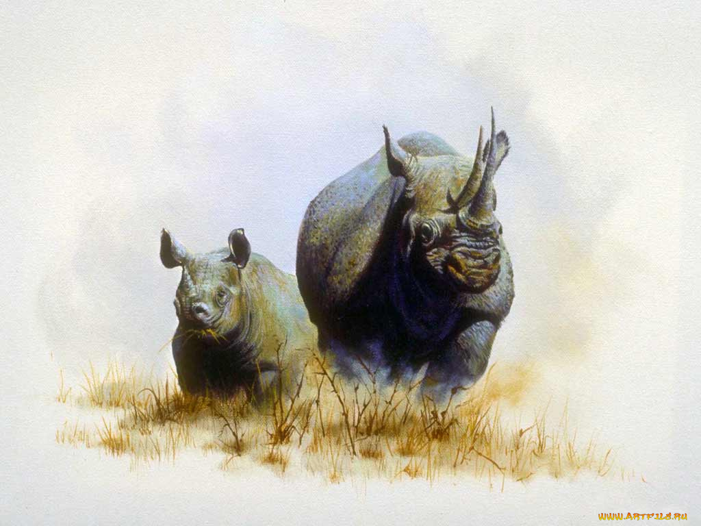 рисованные, животные