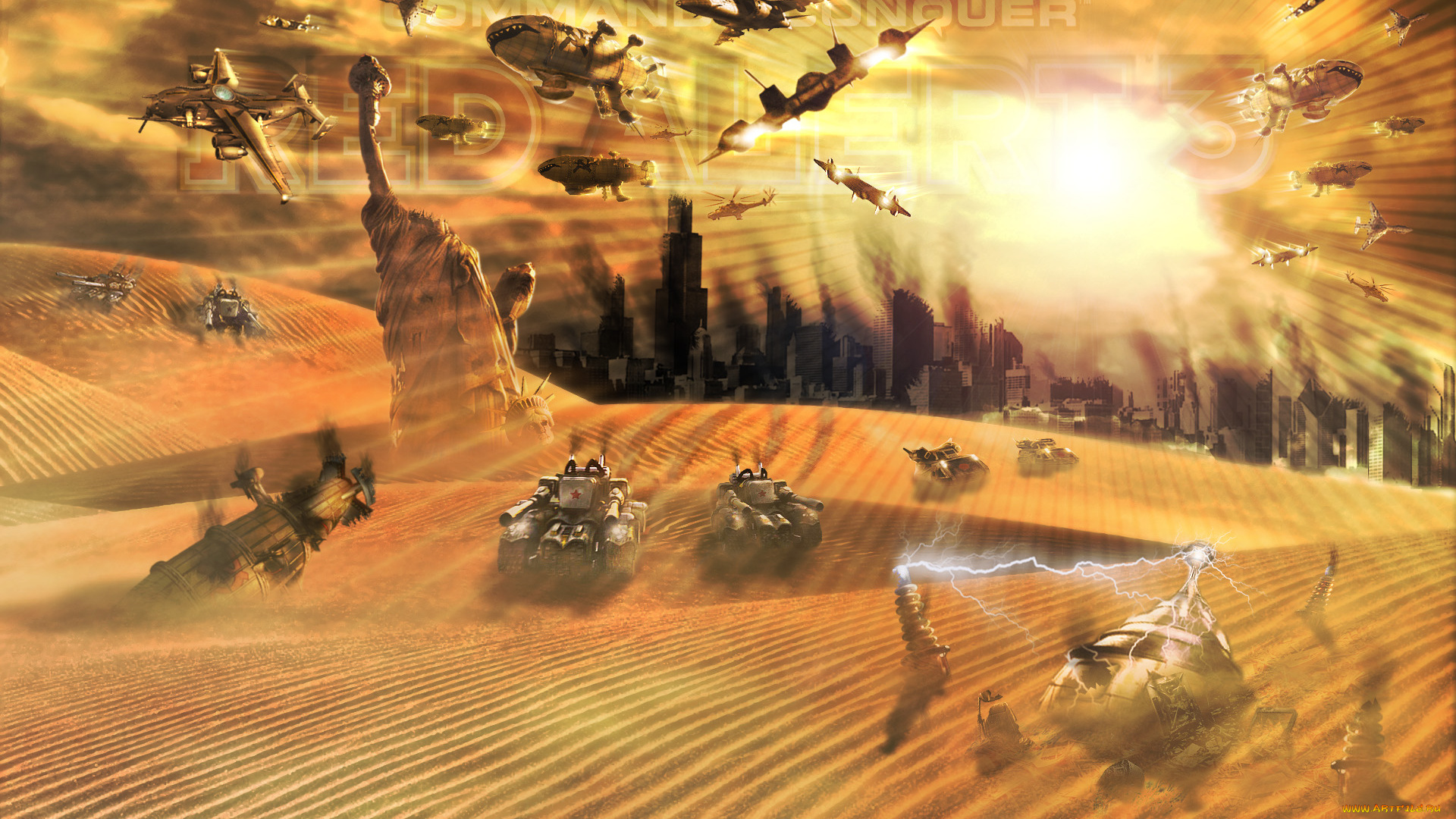 command, conquer, red, alert, видео, игры