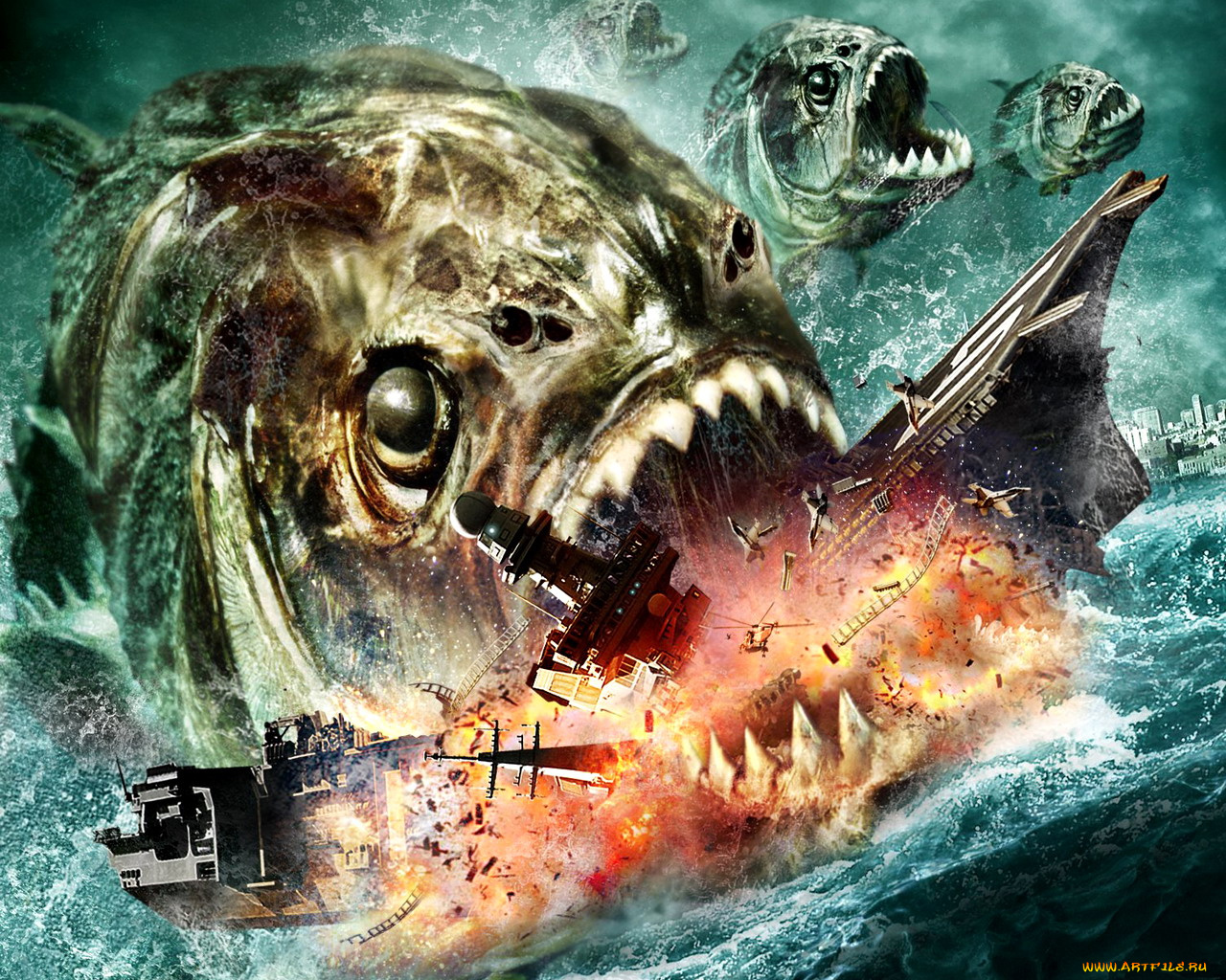 mega, piranha, кино, фильмы