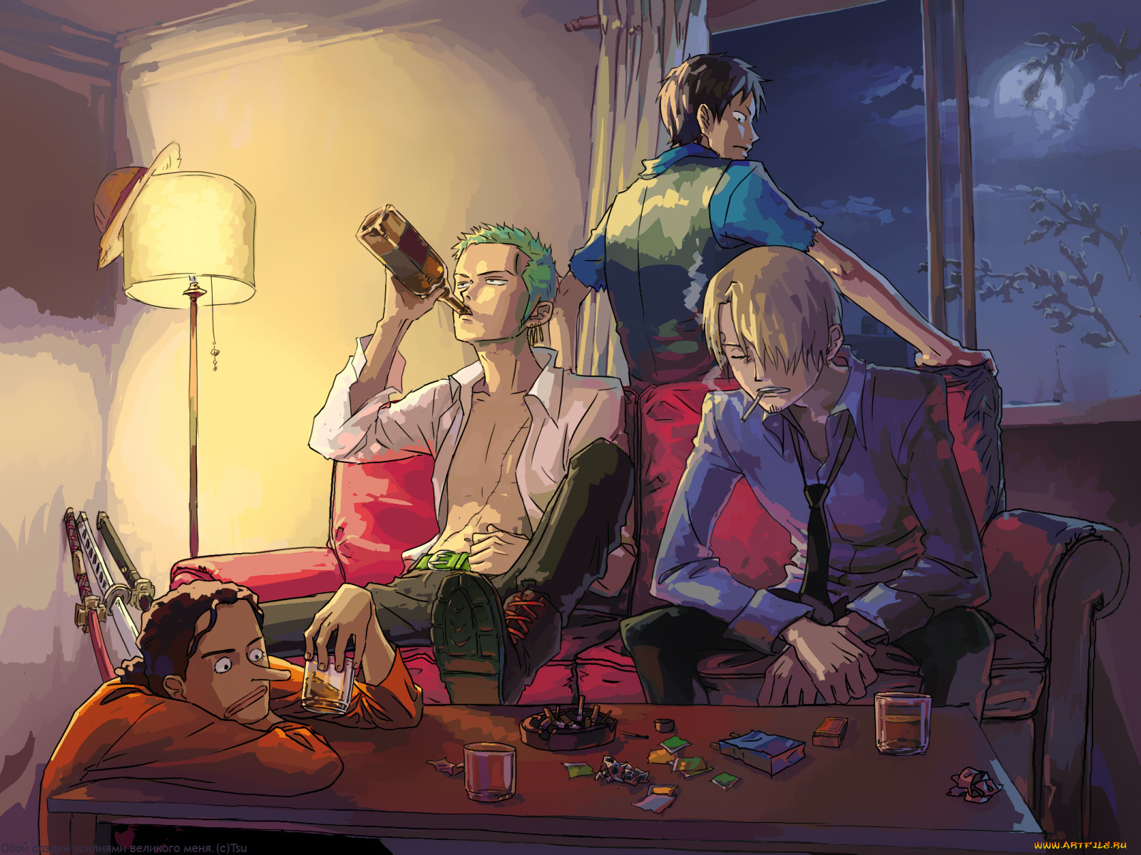 аниме, one, piece, monkey, d, luffy, sanji, roronoa, zoro, usopp