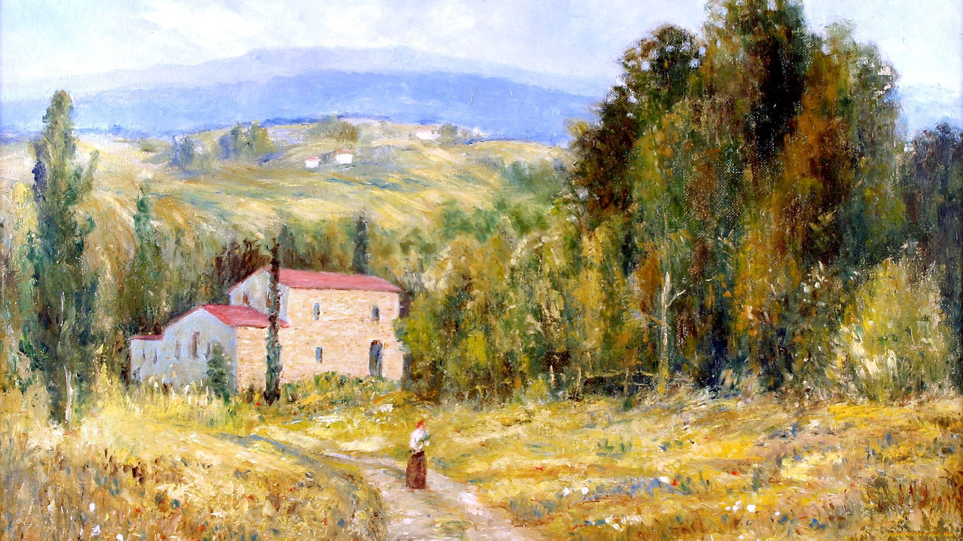 louis, joesph, cresenti, рисованные, дорога, дом