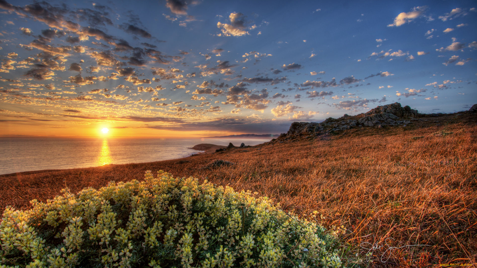 природа, восходы, закаты, берег, море, закат