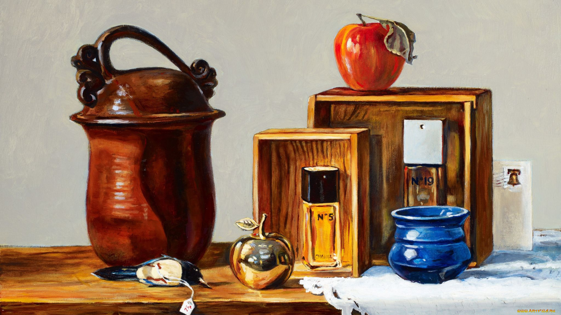 рисованные, другое, яблоко, шанель, парфюм