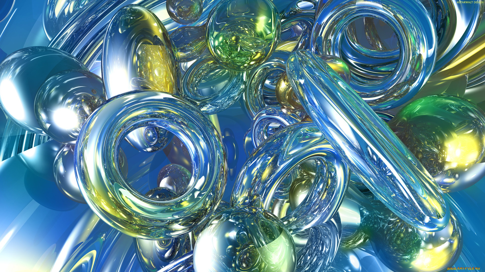 3д, графика, abstract, абстракции, фрактал