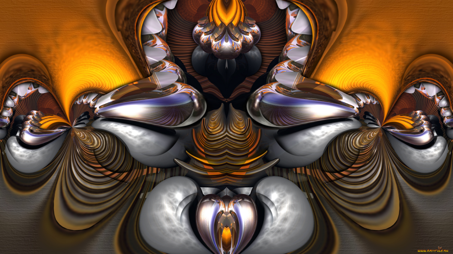 3д, графика, fractal, фракталы, цветок, фантастический