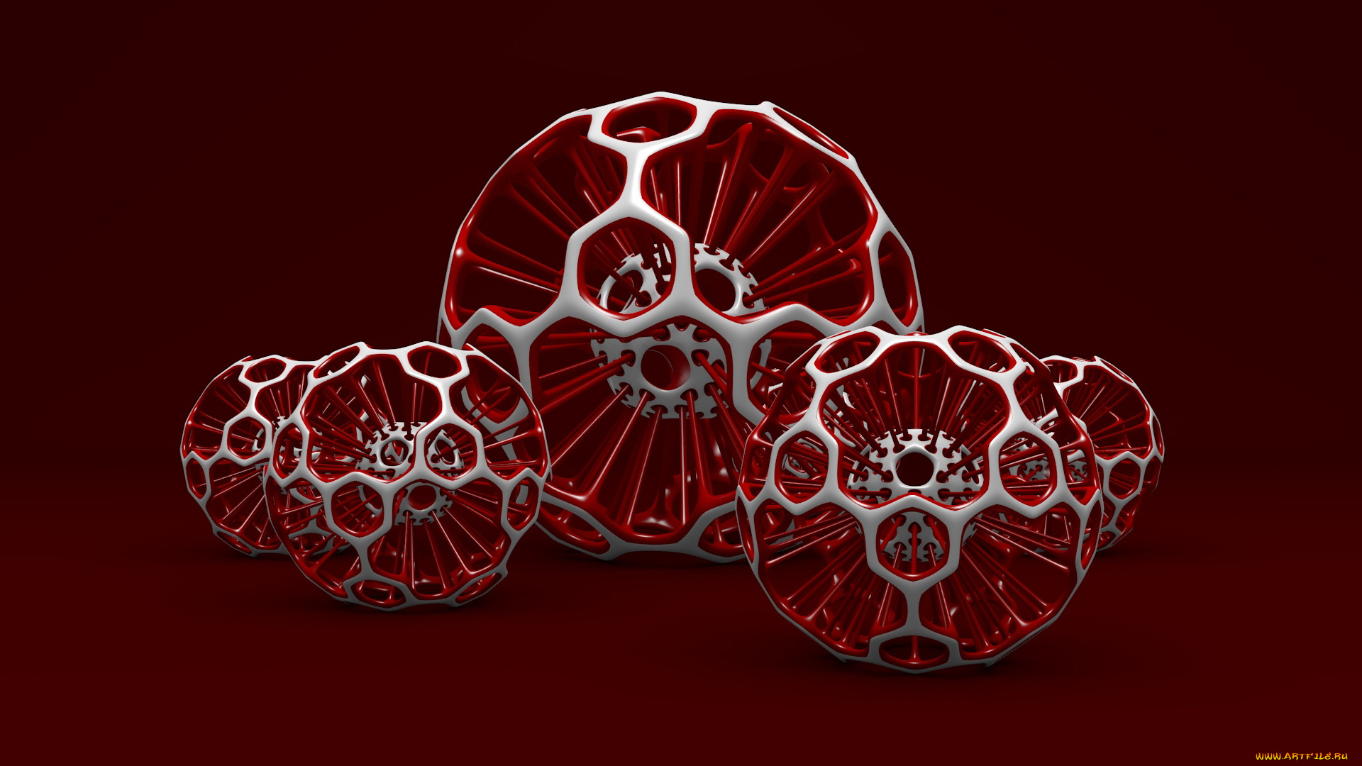 3д, графика, шары