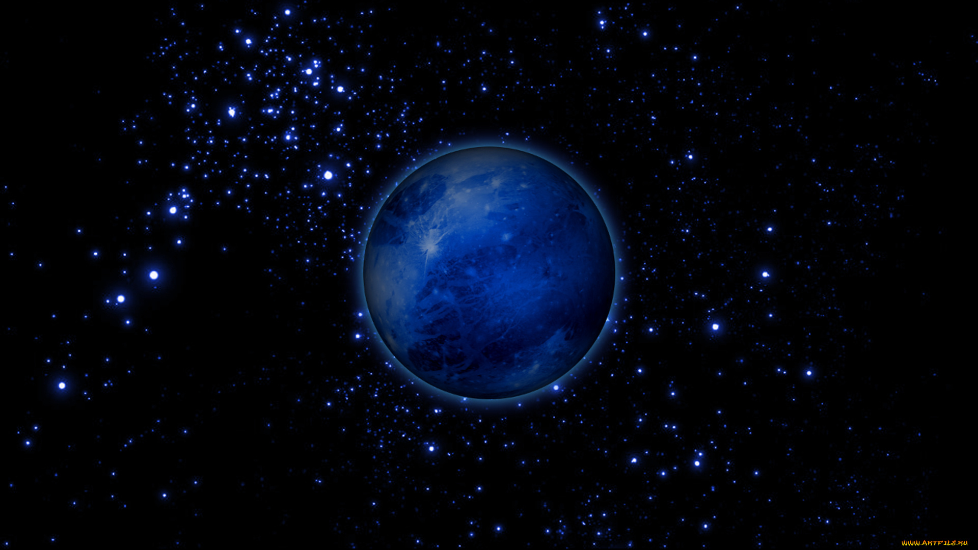 distant, planet, космос, арт, планета