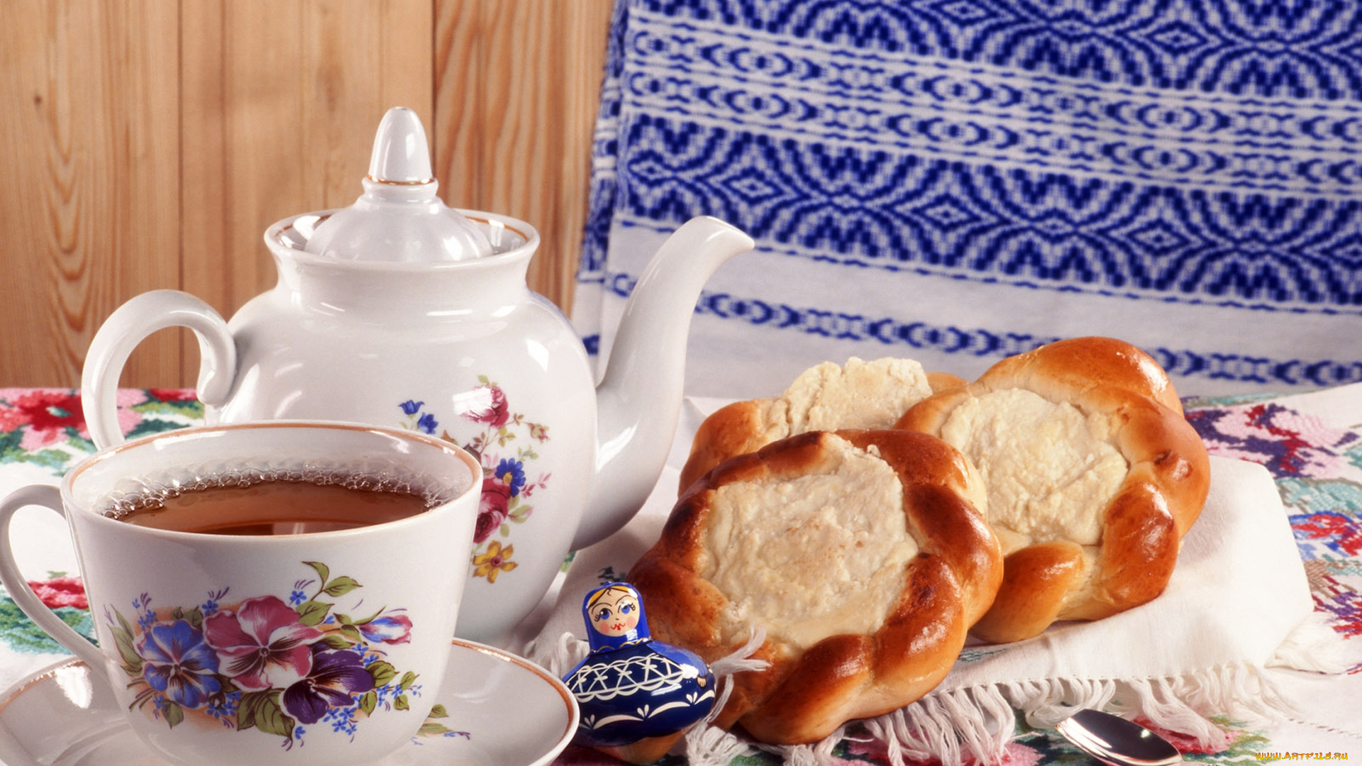 еда, напитки, Чай, ватрушки, чай