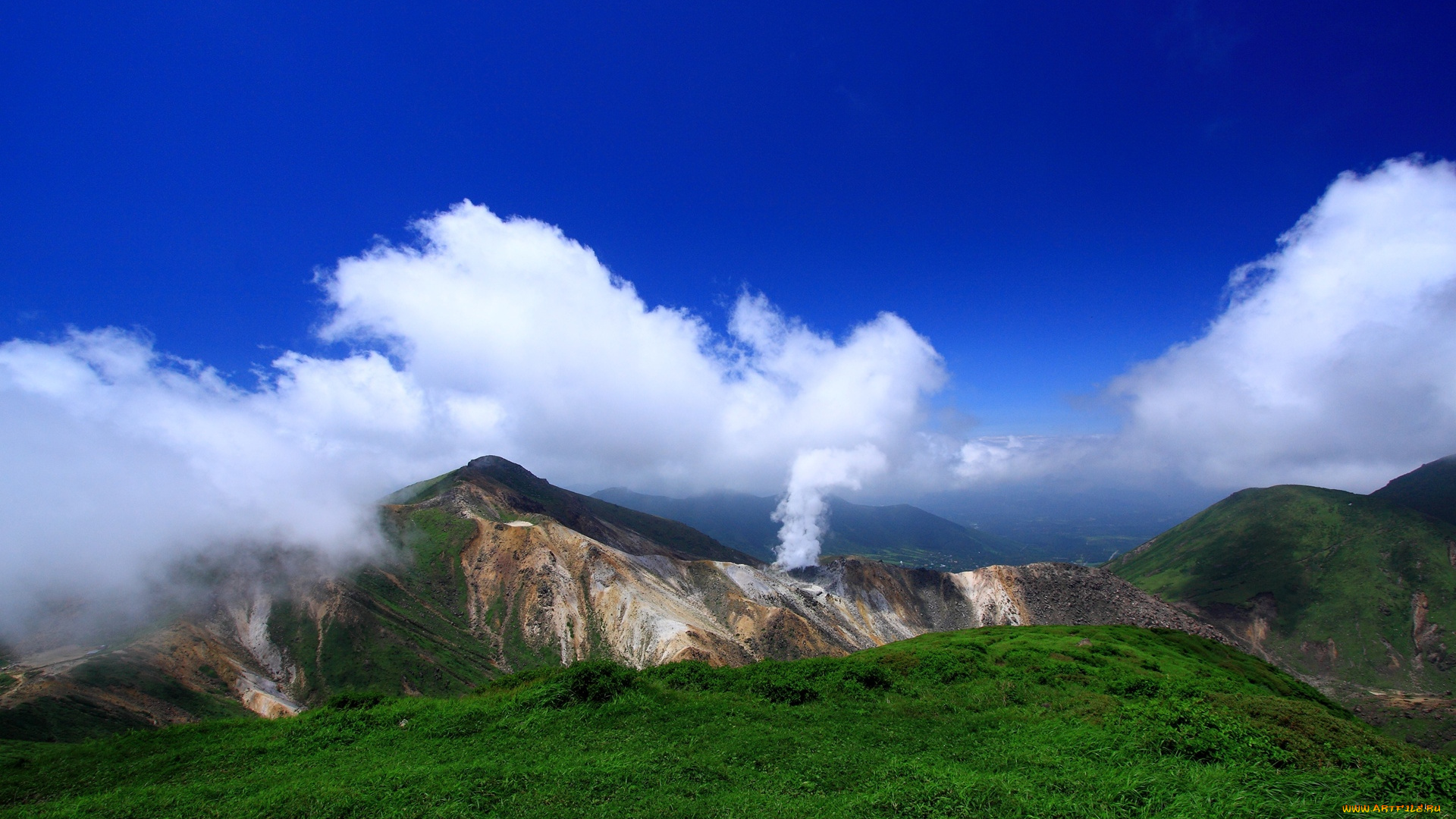 природа, горы, облака