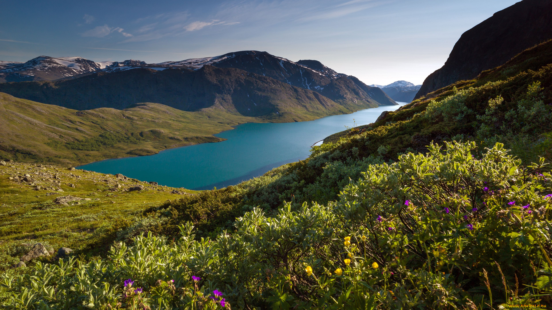 lake, gjende, norway, природа, реки, озера, озеро, гьенде, besseggen, хребет, бессегген, норвегия, горы