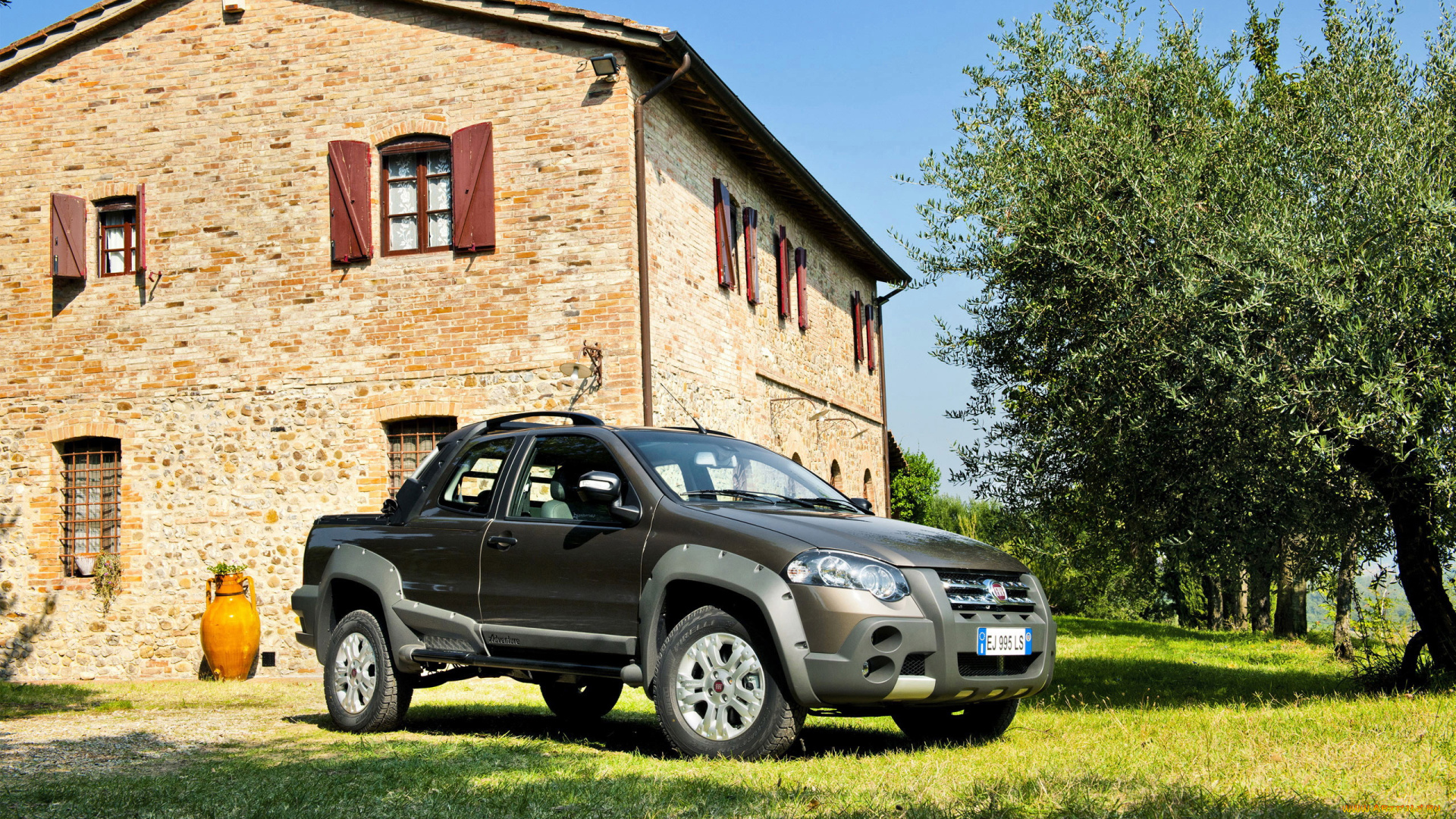 2012, fiat, strada, adventure, автомобили, fiat, дом, серый, adventure, strada