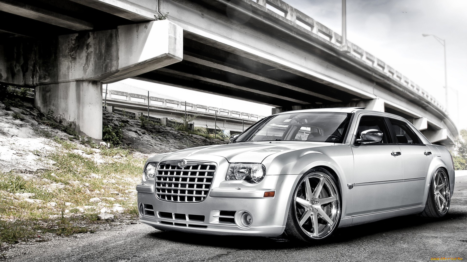 автомобили, chrysler, мост, шоссе, авто