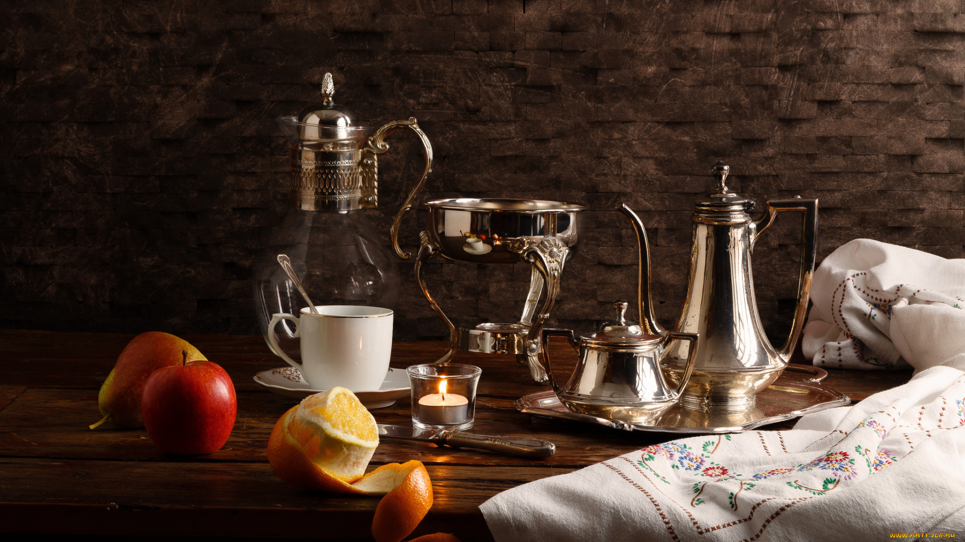 разное, посуда, , столовые, приборы, , кухонная, утварь, стекло, апельсин, натюрморт