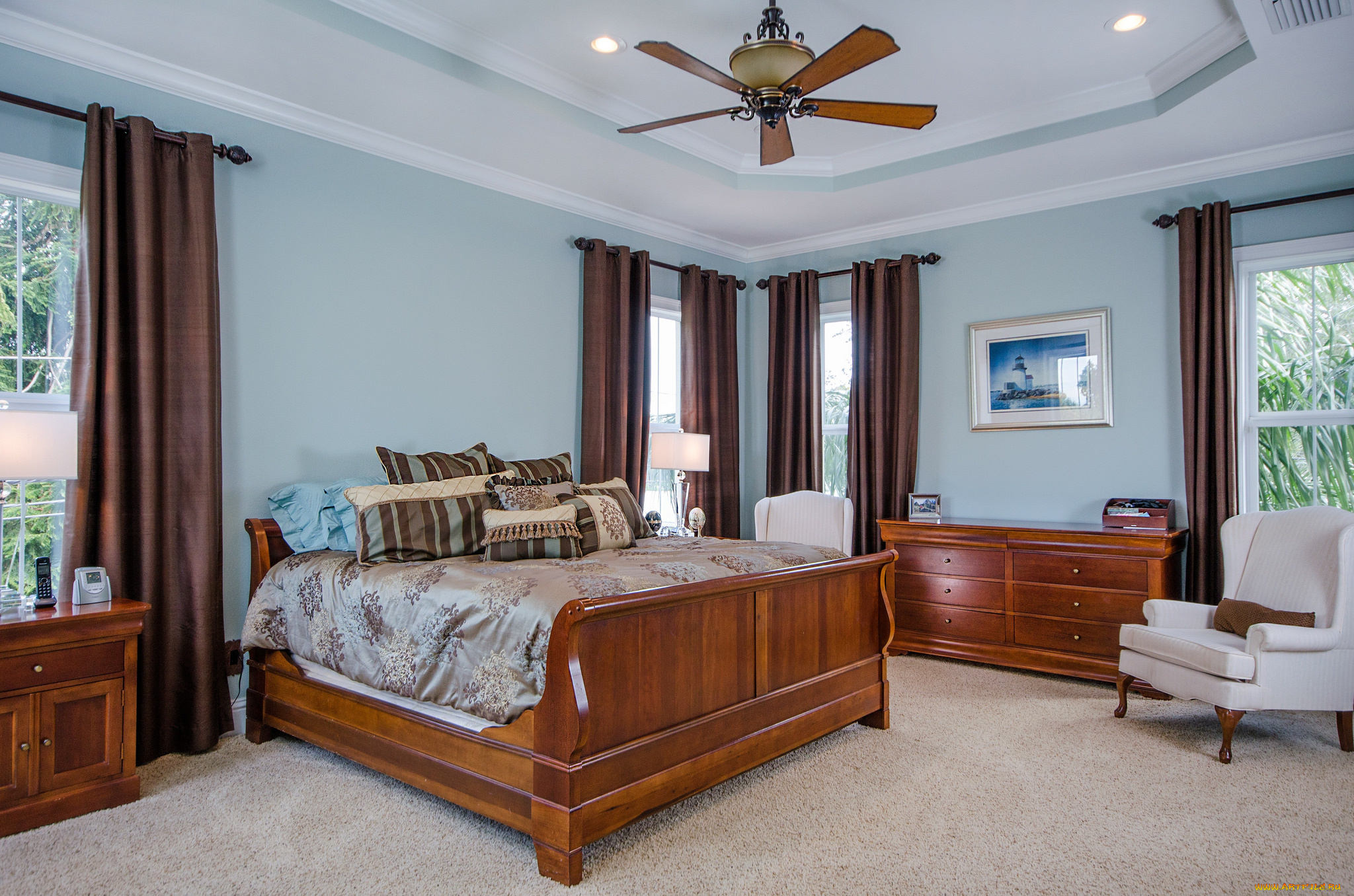 интерьер, спальня, кровать