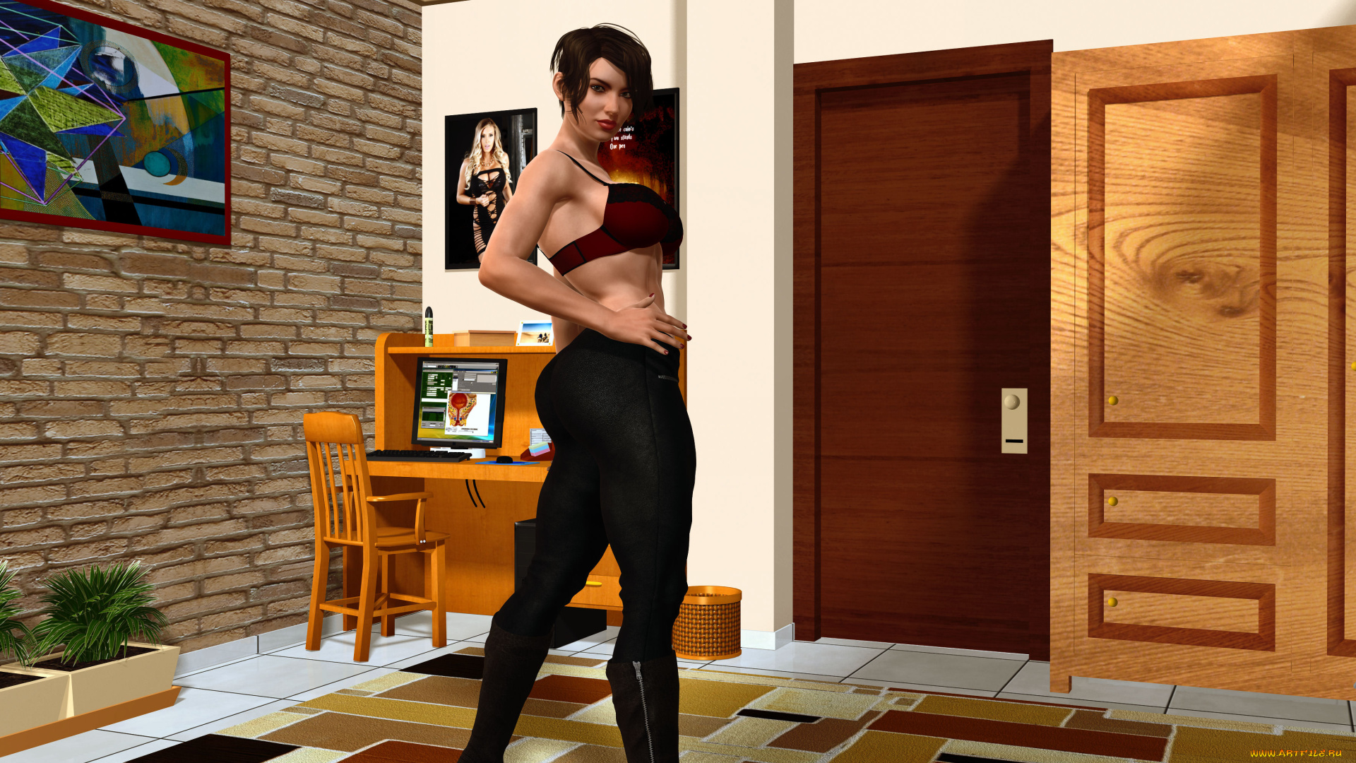 3д, графика, люди, , people, фон, взгляд, девушка