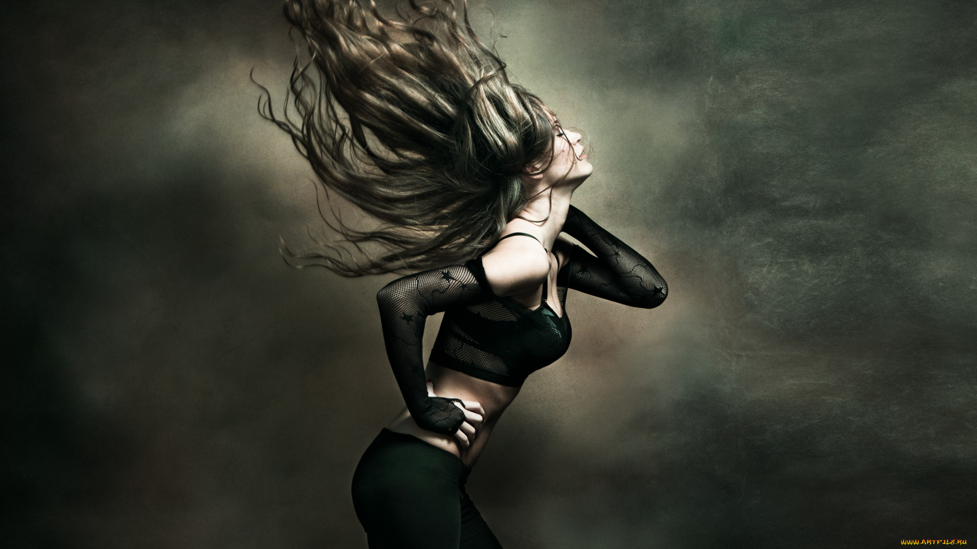 девушки, -unsort, , брюнетки, , шатенки, девушка, фон, профиль, длинные, волосы