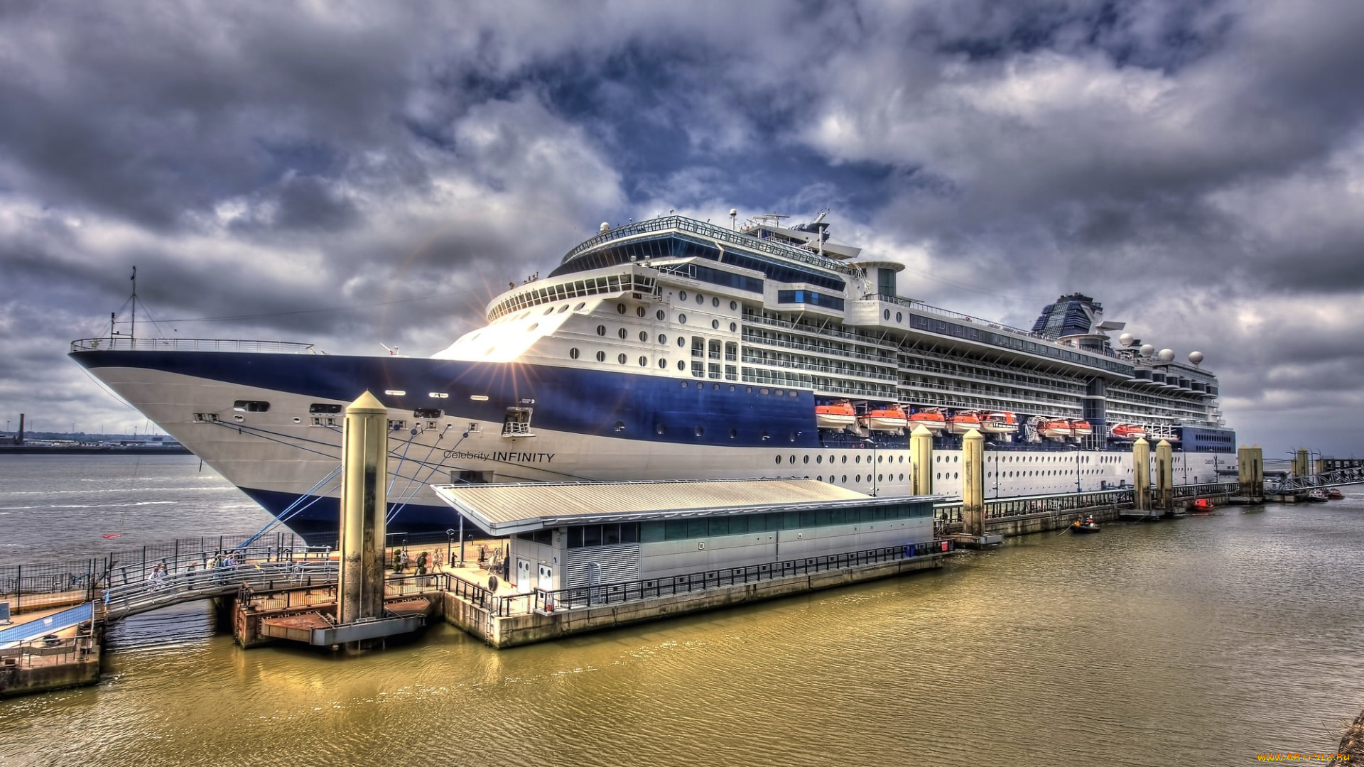 корабли, лайнеры, круиз, причал, лайнер, океанский