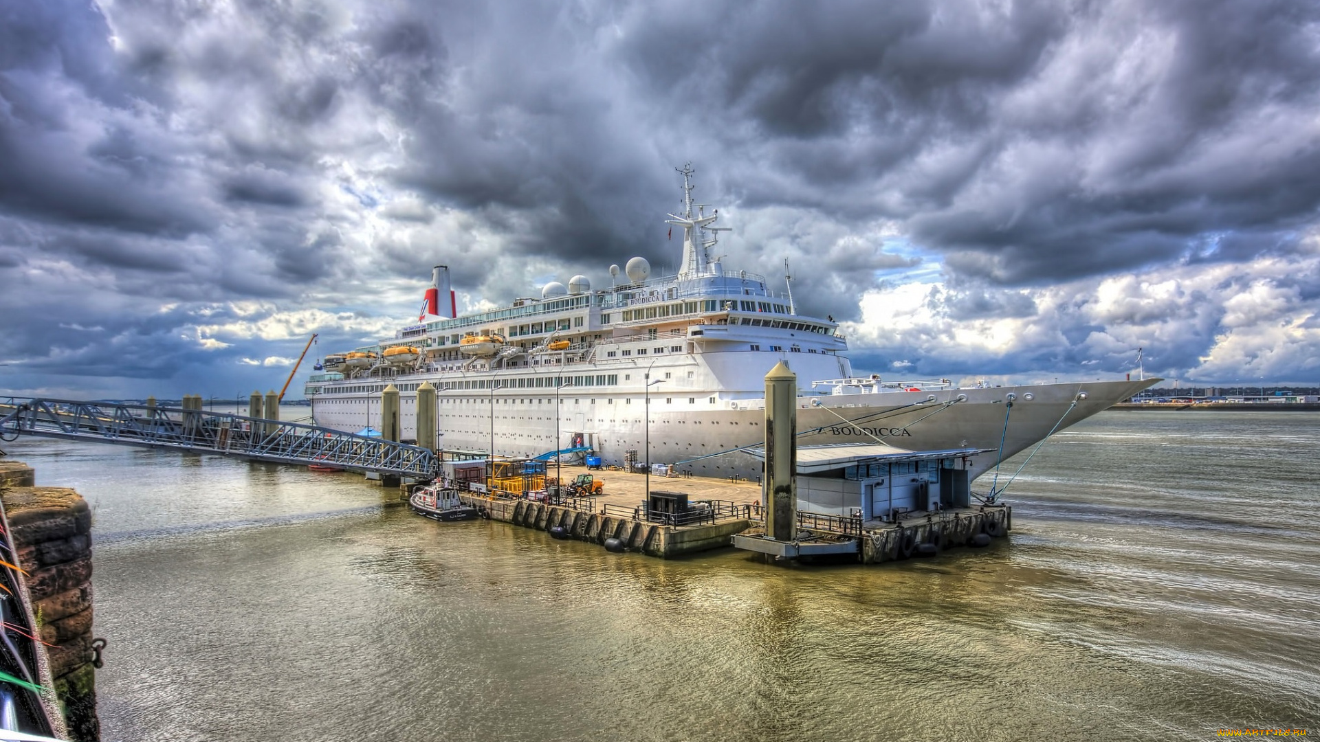 корабли, лайнеры, круиз, причал, лайнер, океанский