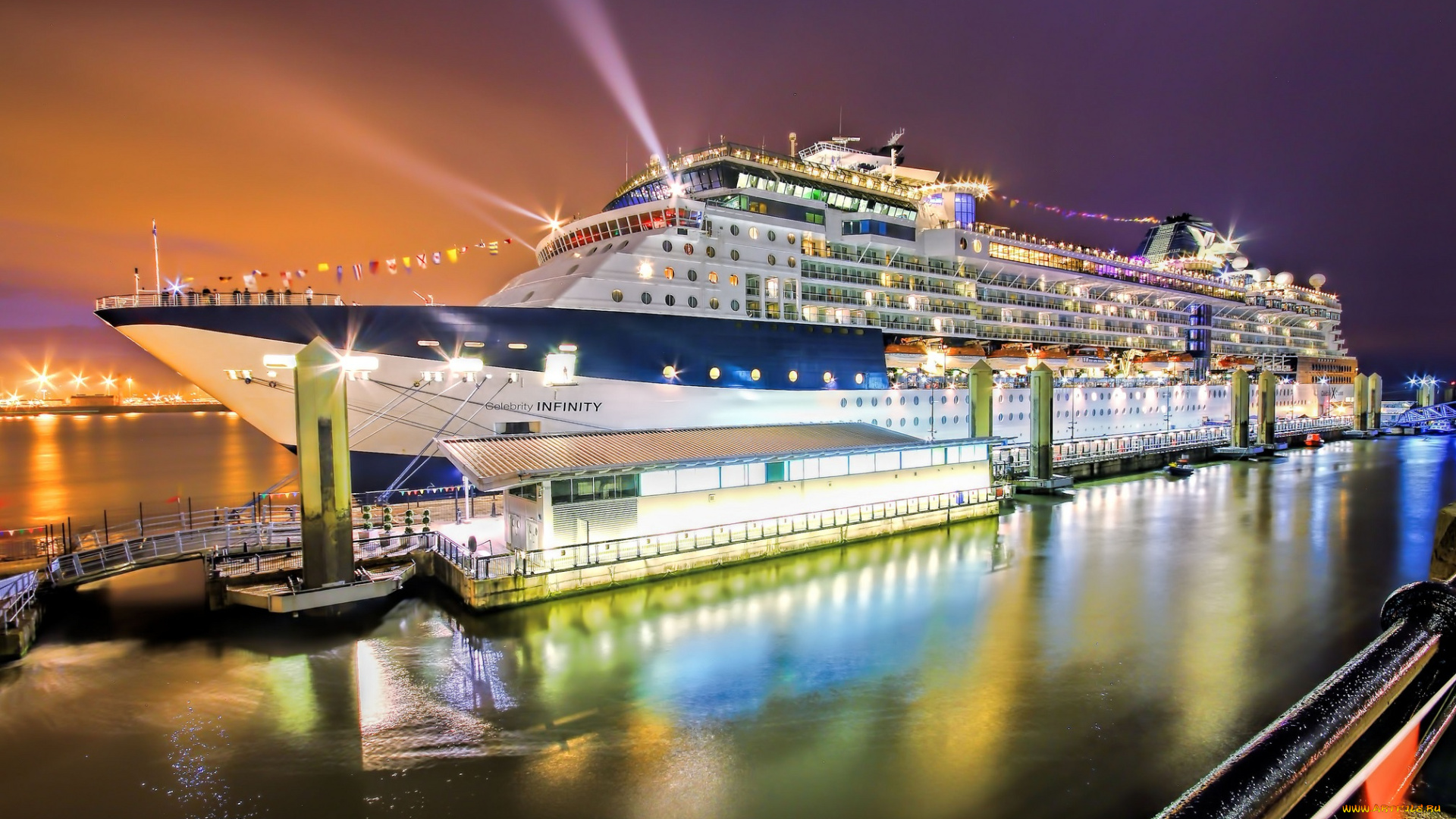 корабли, лайнеры, лайнер, океанский, круиз, причал