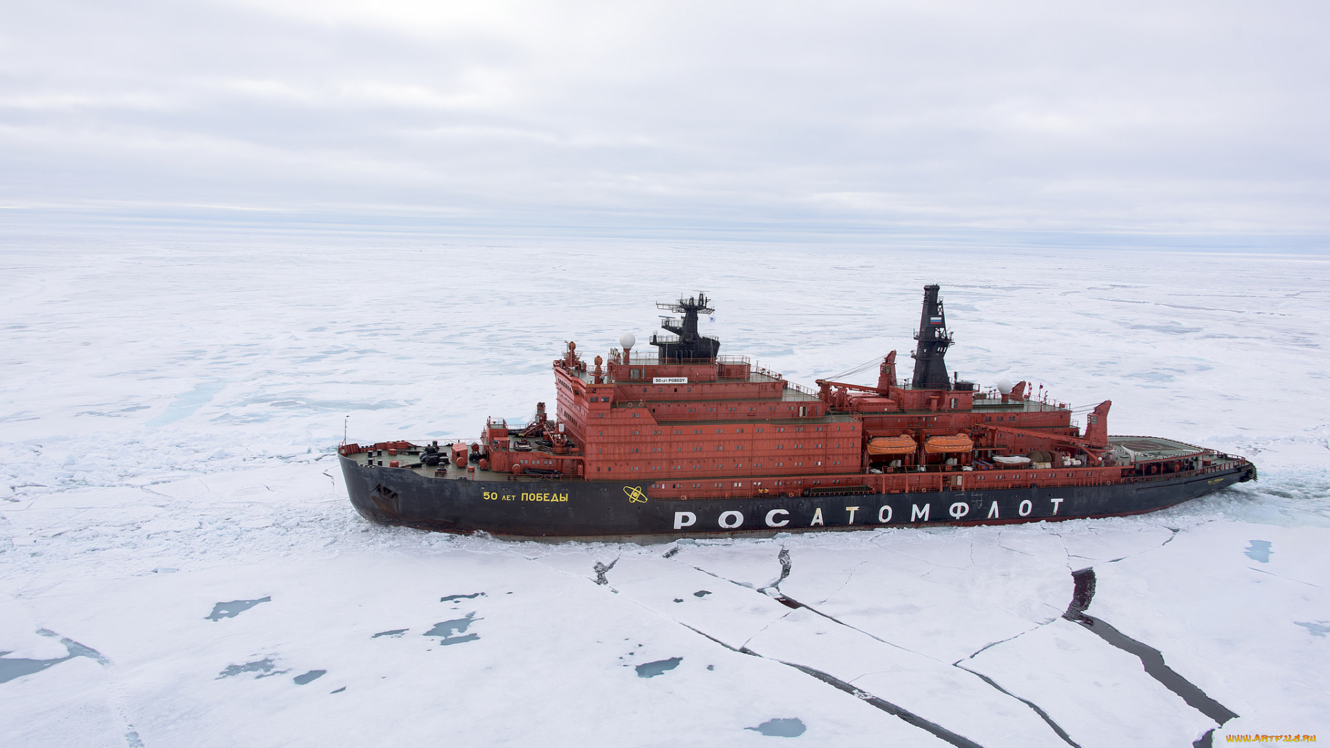 корабли, ледоколы, пейзаж, небо, простор, льдины, снег, ледокол
