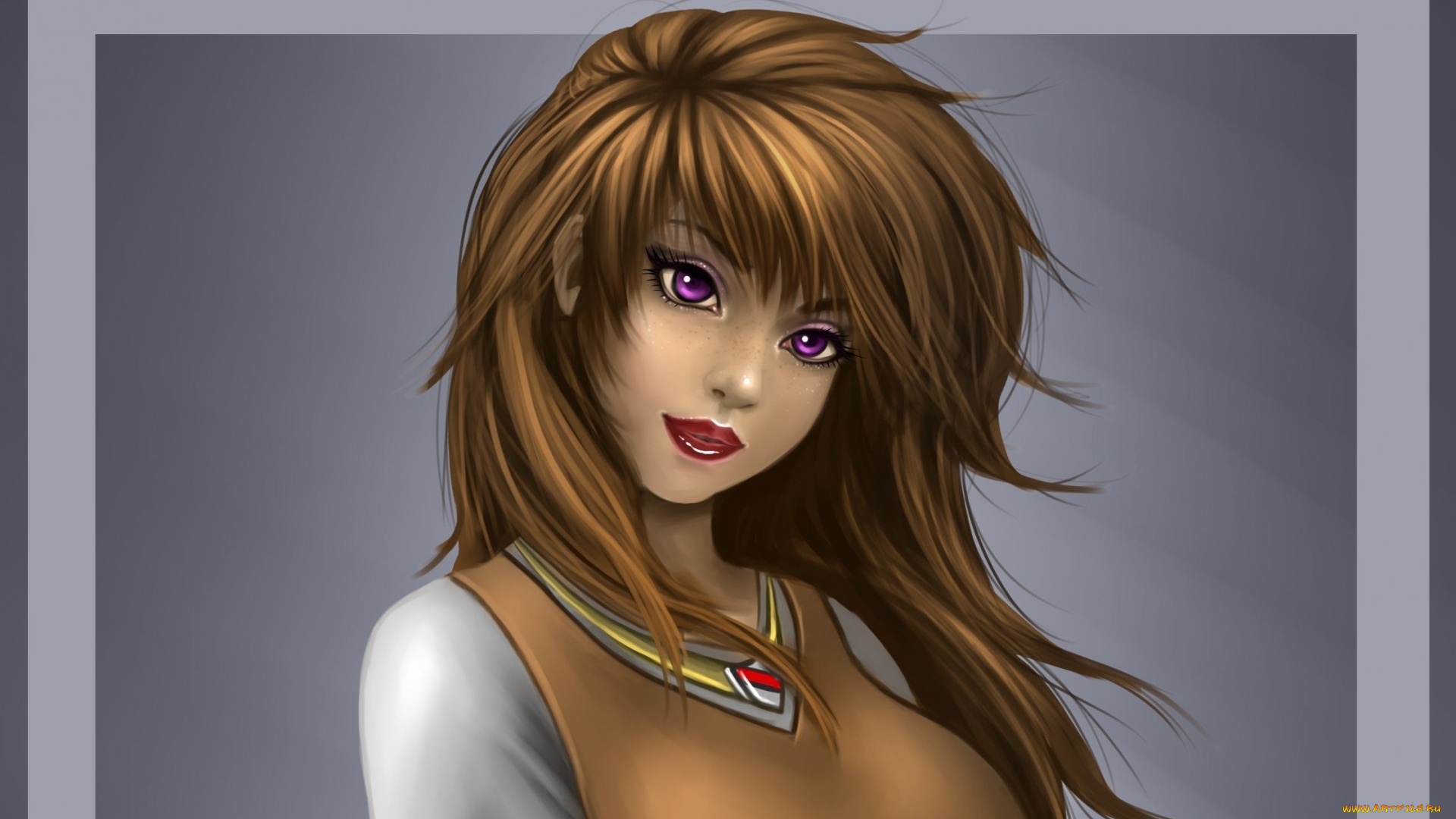 рисованное, люди, глаза, взгляд, девушка, веснушки, лицо, волосы, красные, губы