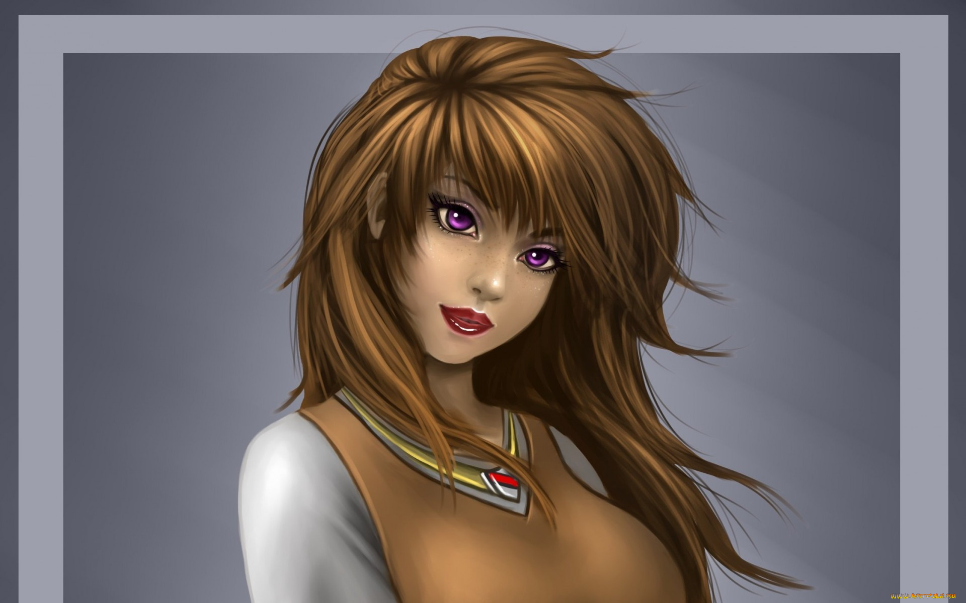 рисованное, люди, глаза, взгляд, девушка, веснушки, лицо, волосы, красные, губы