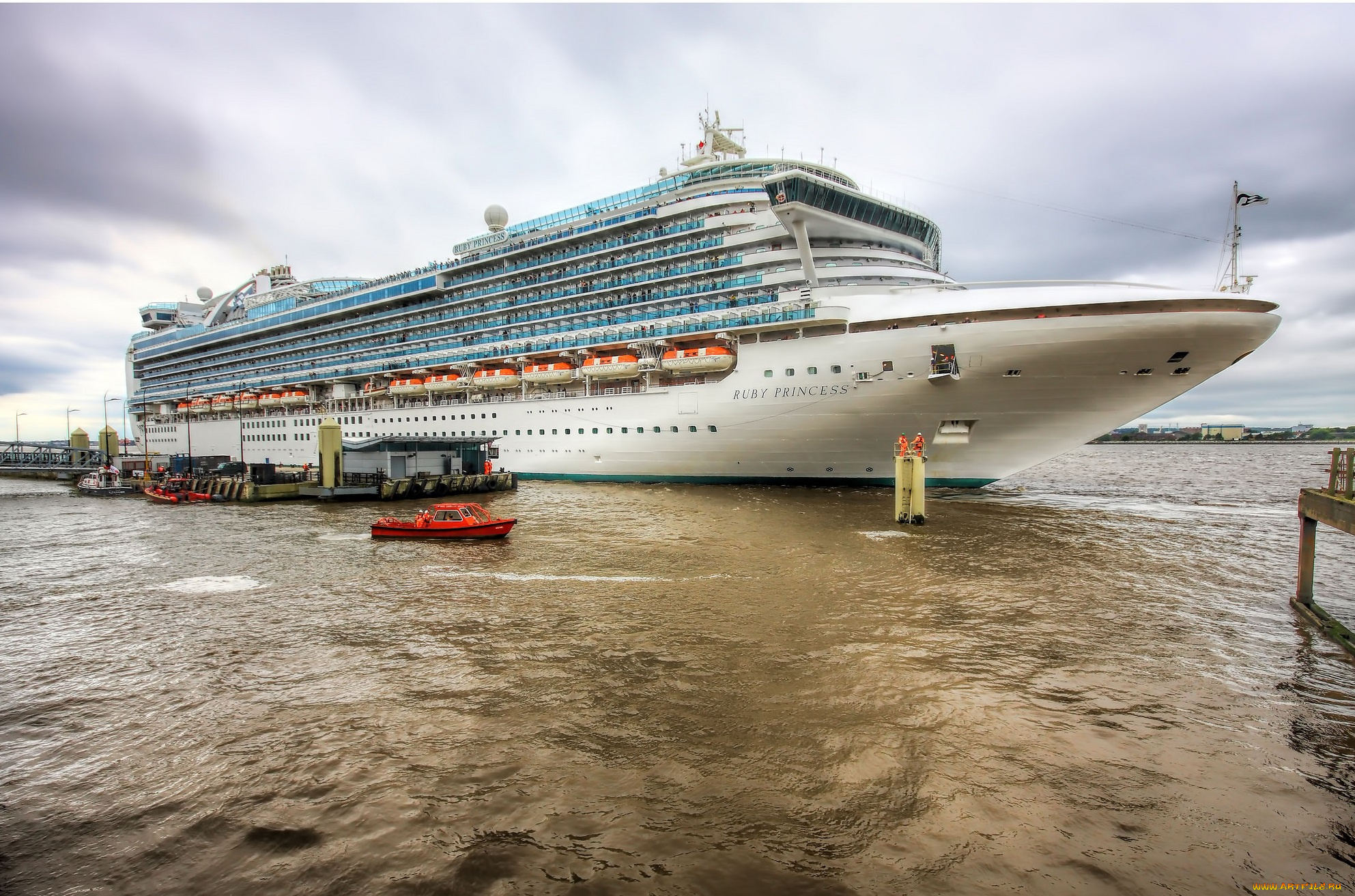 корабли, лайнеры, круиз, причал, лайнер, океанский