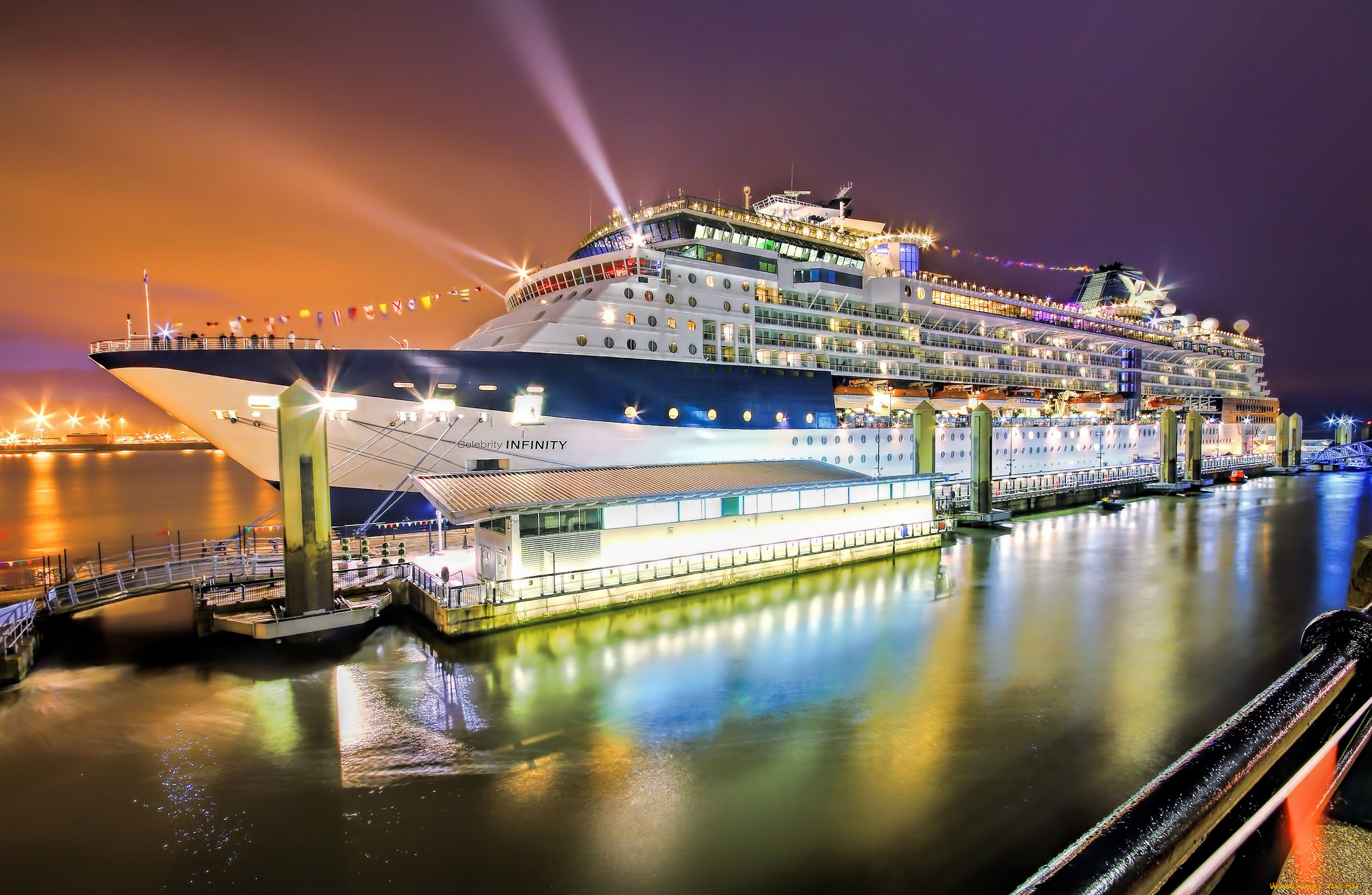 корабли, лайнеры, лайнер, океанский, круиз, причал