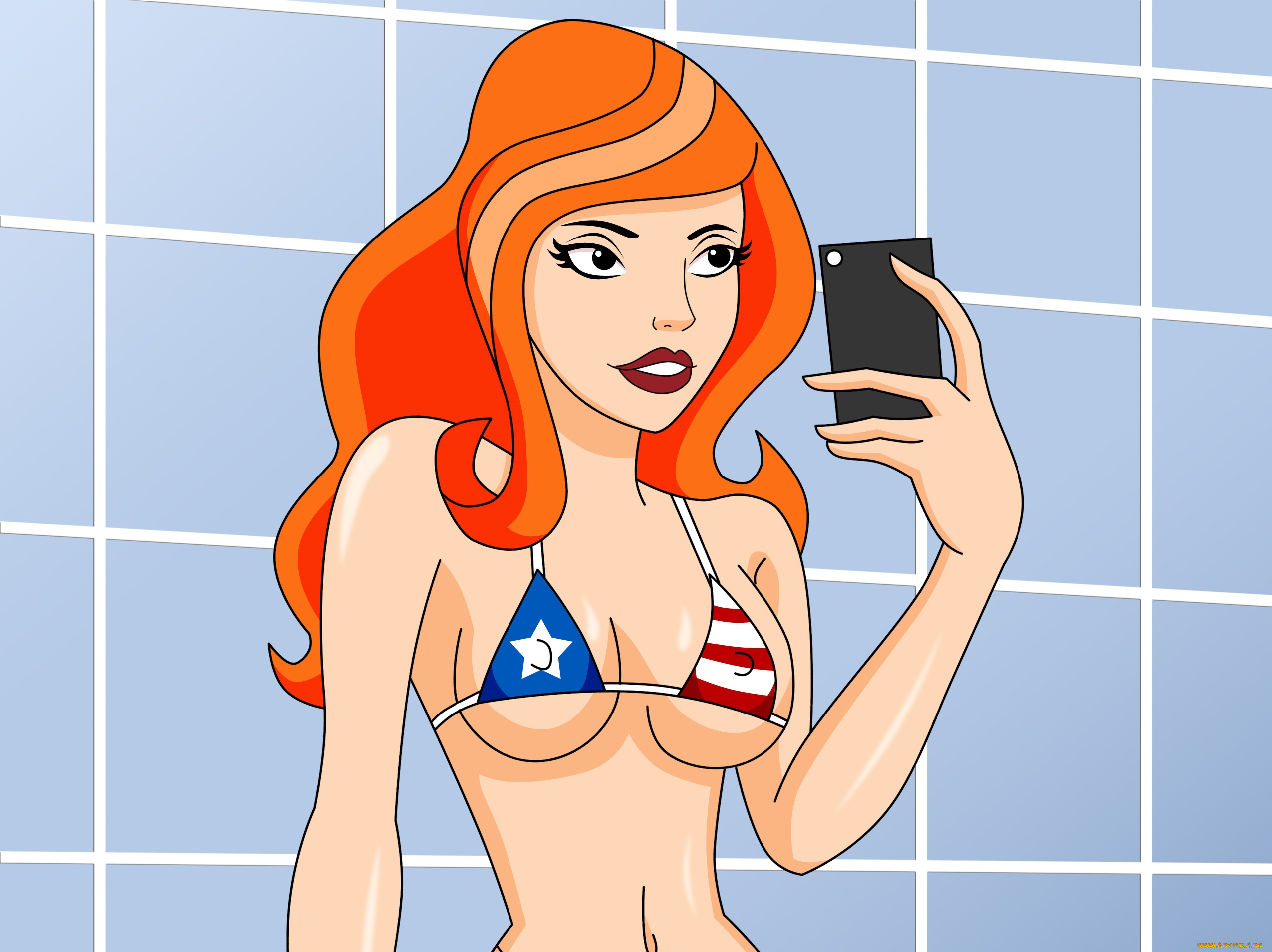 векторная, графика, девушки, , girls, девушка, взгляд, фон