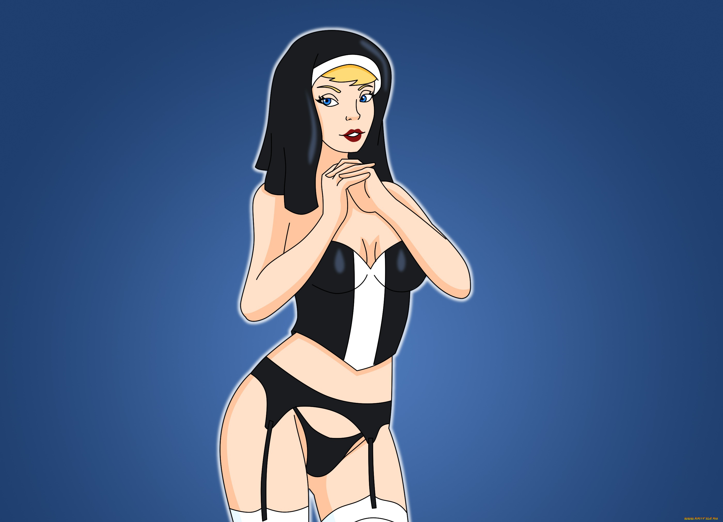 векторная, графика, девушки, , girls, девушка, взгляд, фон