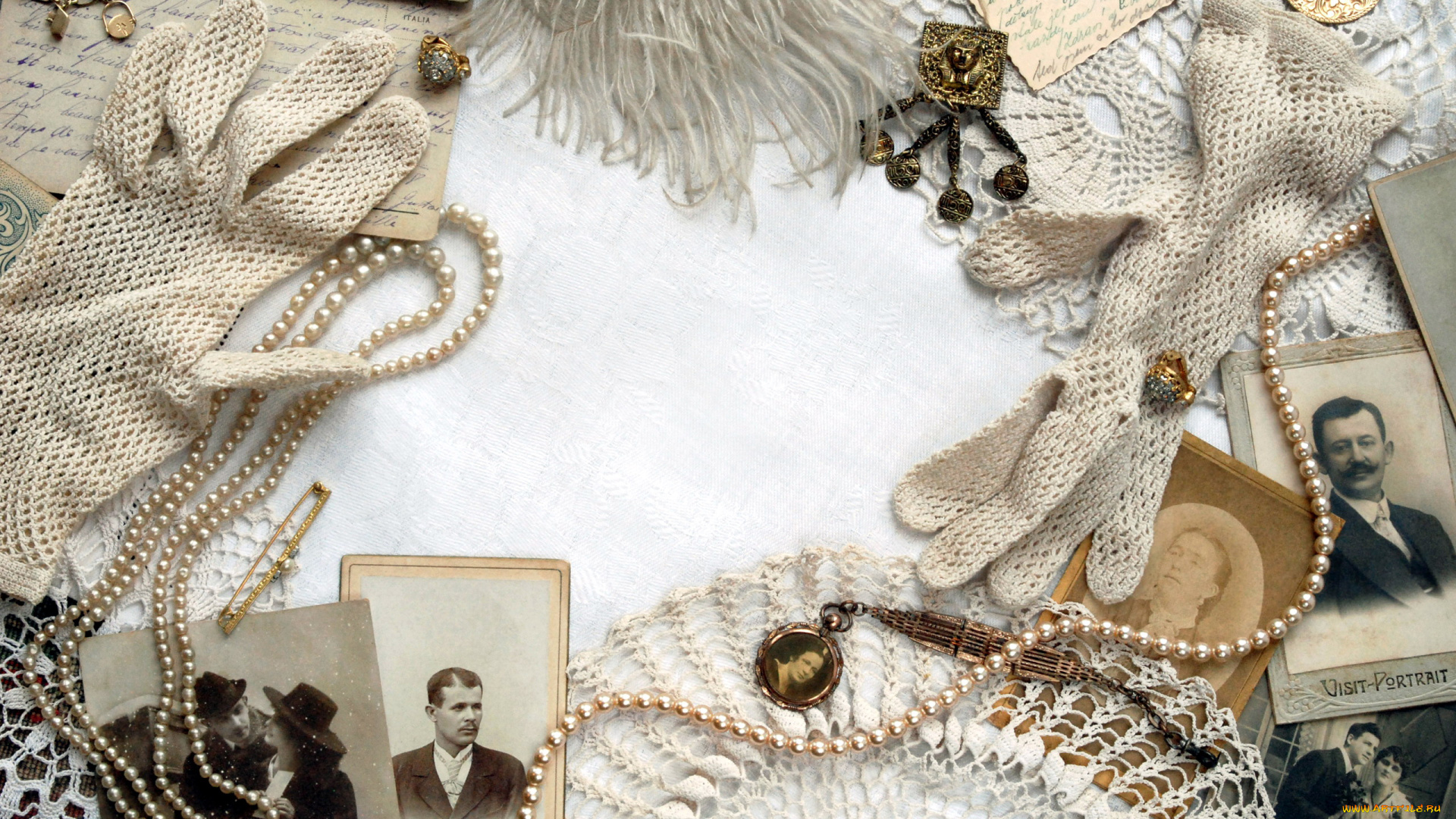 разное, ретро, , винтаж, фото, перчатки, украшения, салфетки