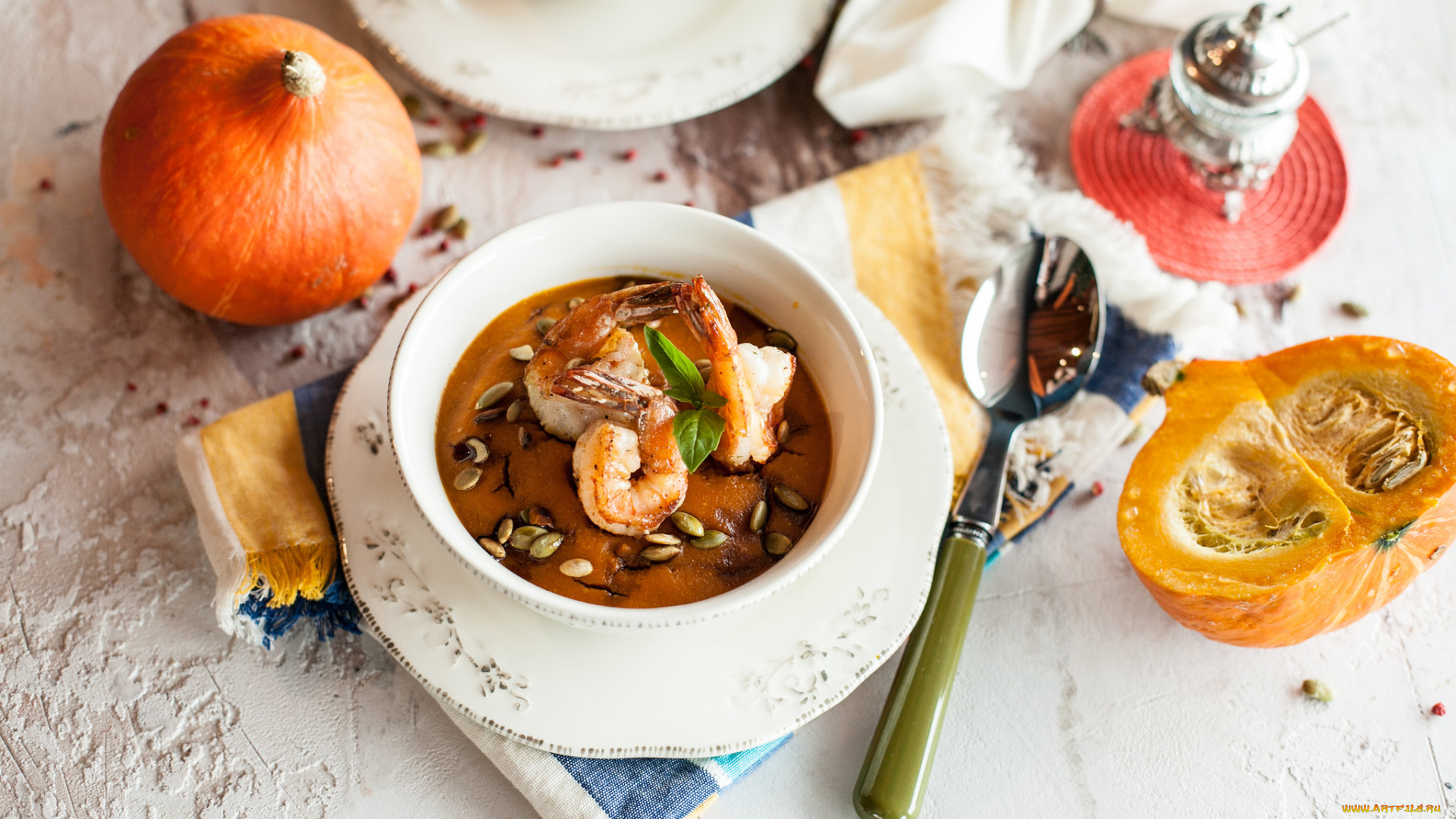 еда, первые, блюда, креветки, морепродукты, суп, первое, блюдо