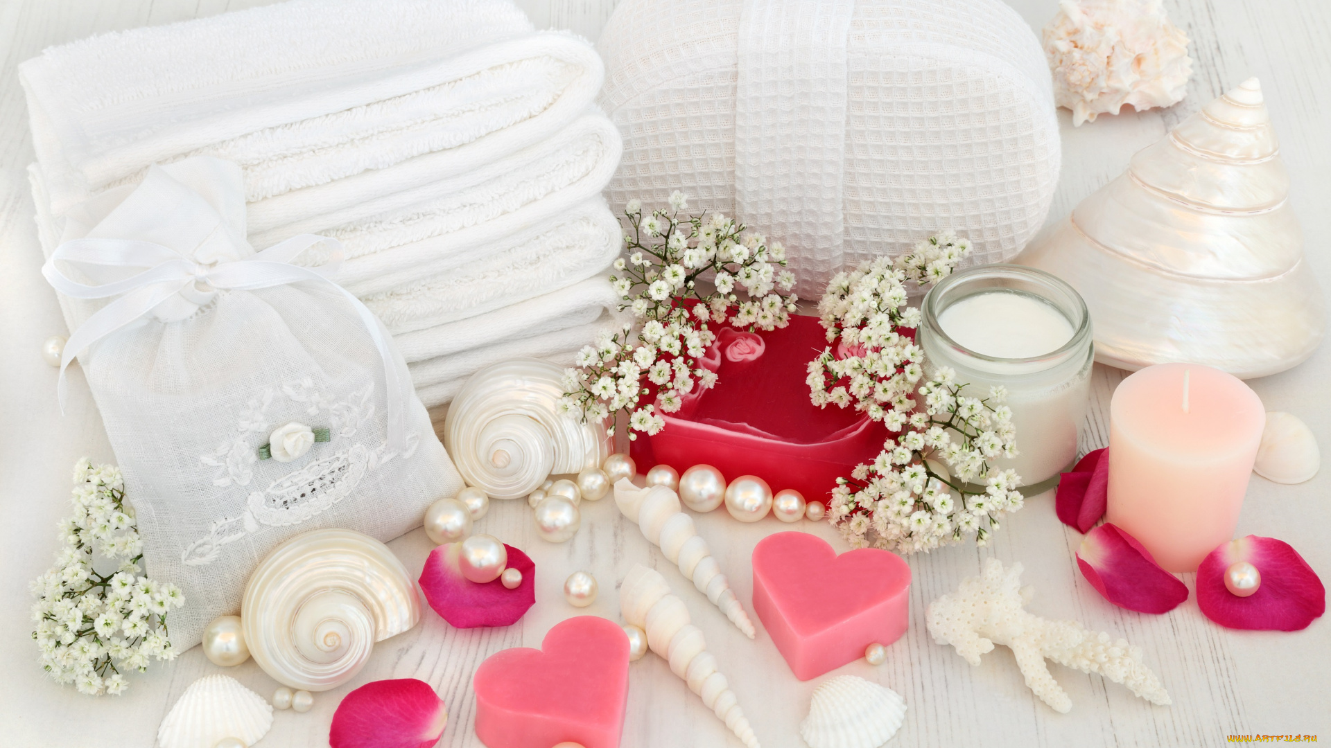 разное, косметические, средства, , духи, спа, цветы, мыло, полотенце, ракушка, соль, свечи
