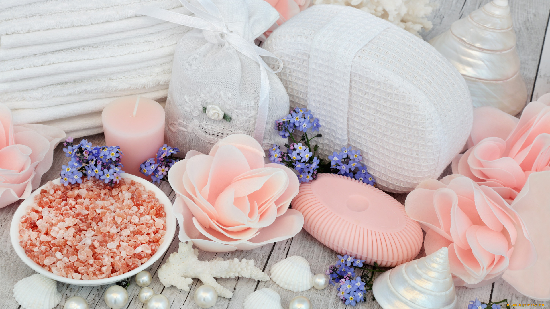 разное, косметические, средства, , духи, спа, цветы, мыло, полотенце, ракушка, соль, свечи