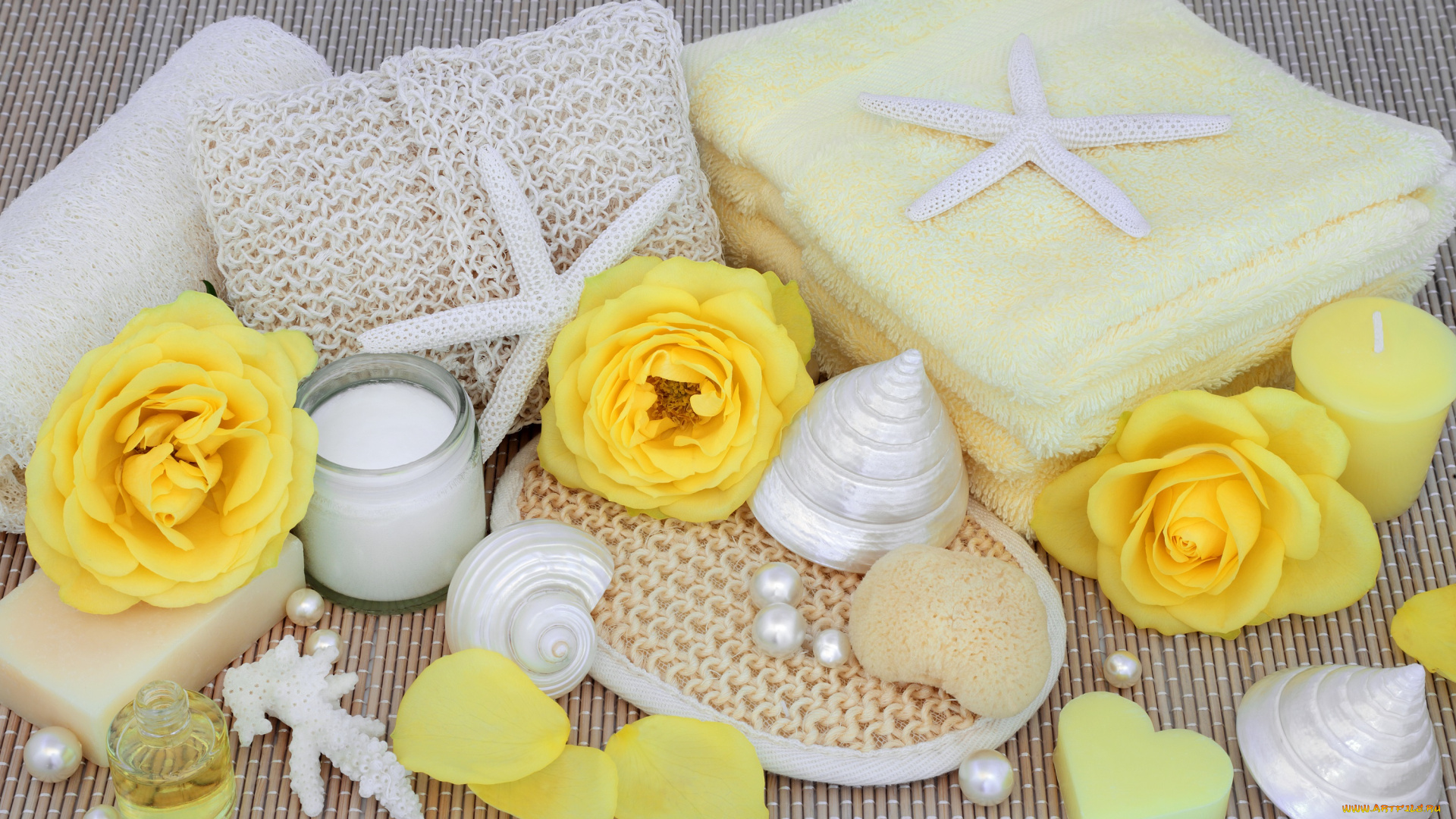 разное, косметические, средства, , духи, спа, цветы, мыло, полотенце, ракушка