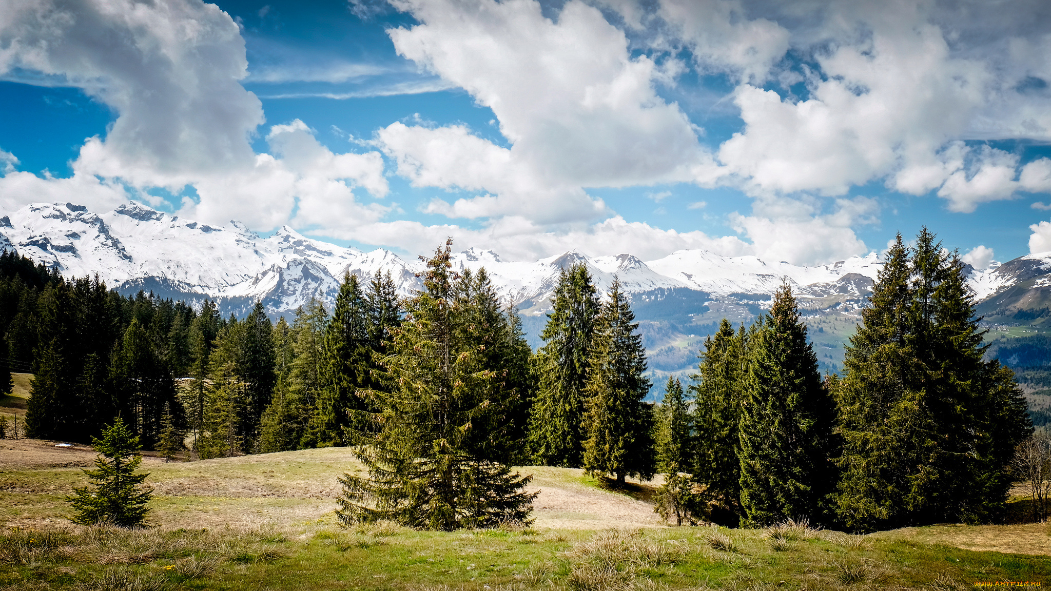 природа, горы, простор