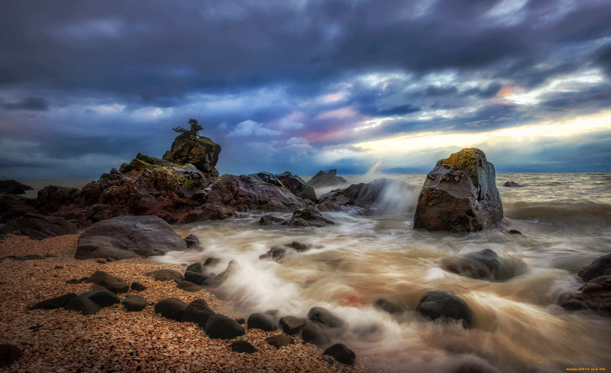 природа, побережье, берег, море