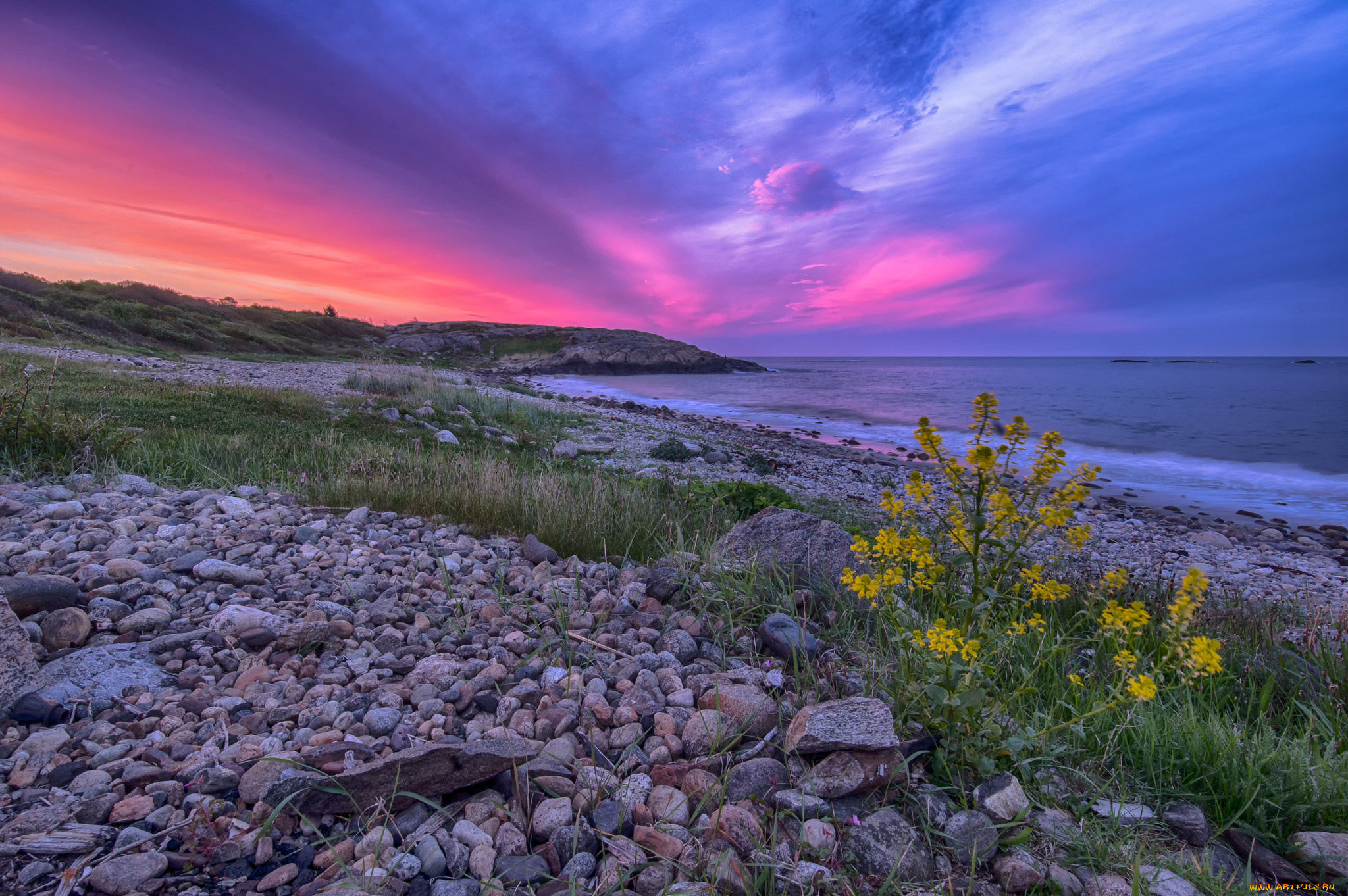 природа, побережье, берег, море