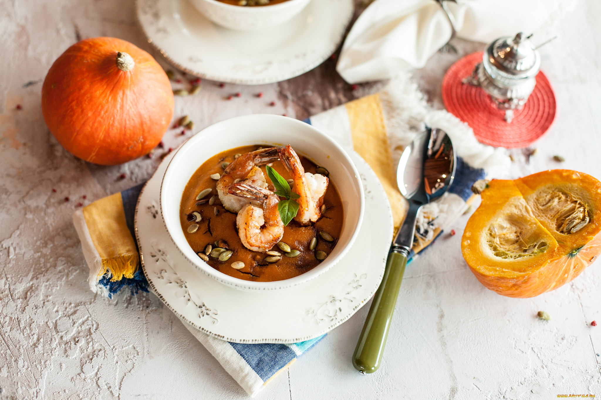 еда, первые, блюда, креветки, морепродукты, суп, первое, блюдо