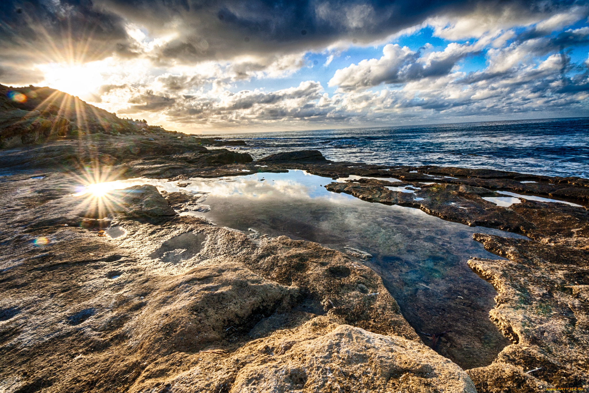 природа, побережье, берег, море