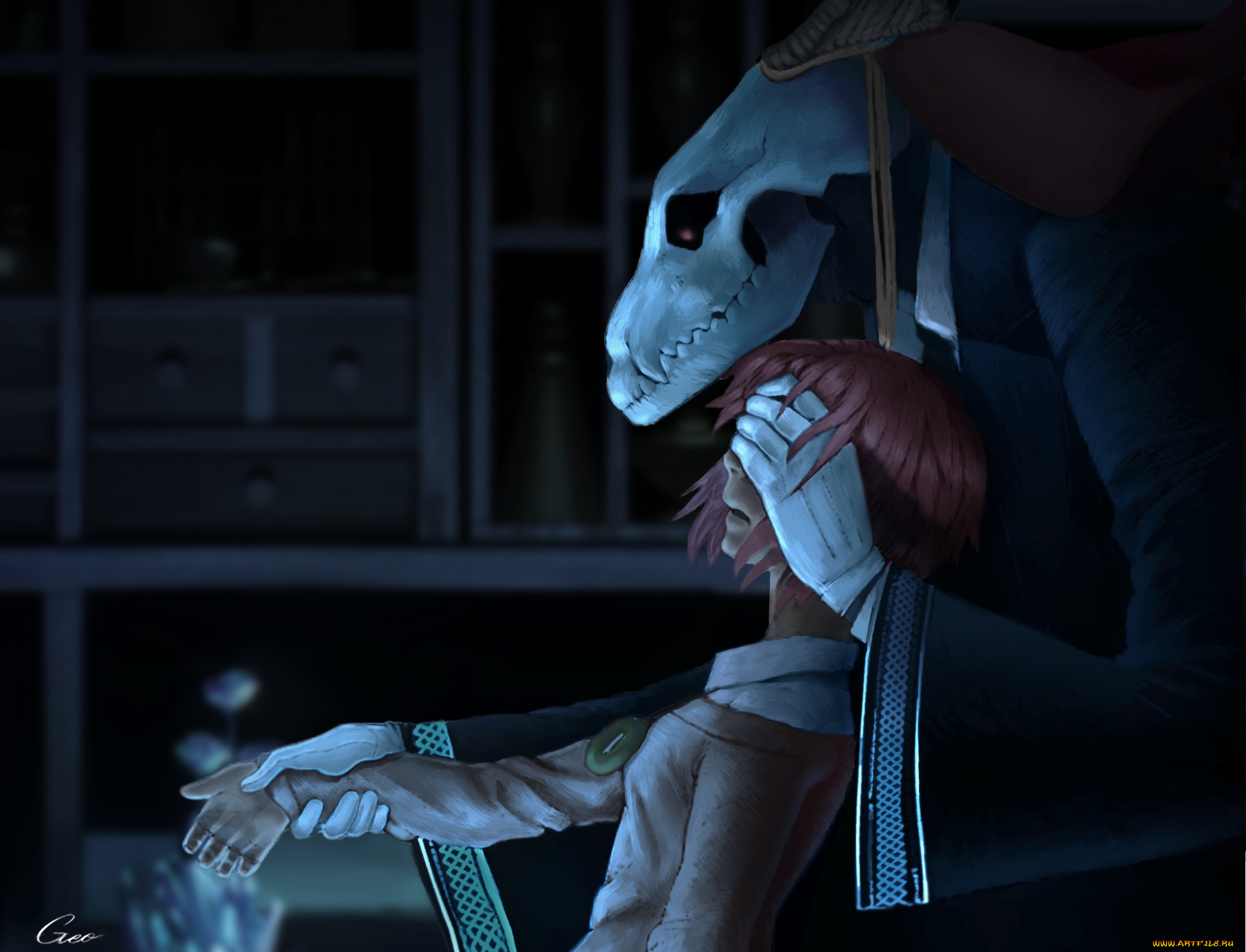 аниме, mahou, tsukai, no, yome, невеста, чародея