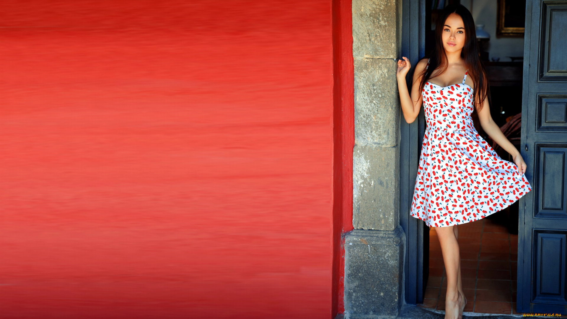 девушки, li, moon, платье, босые, ноги