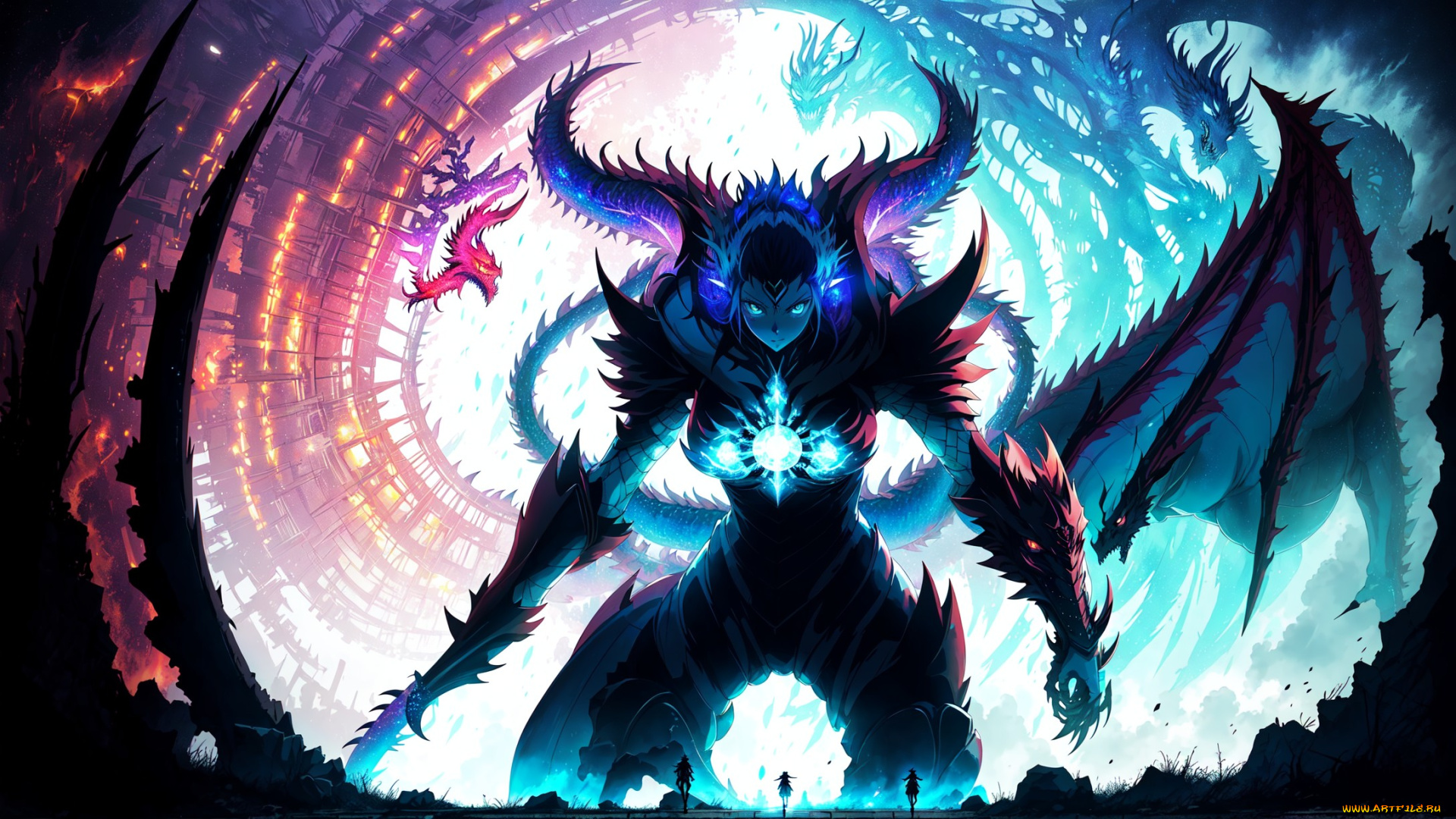 аниме, ангелы, , демоны, нейросети, графика, нейроарт, ai, art, нейронные, сети, рисунки, нейро, искусство