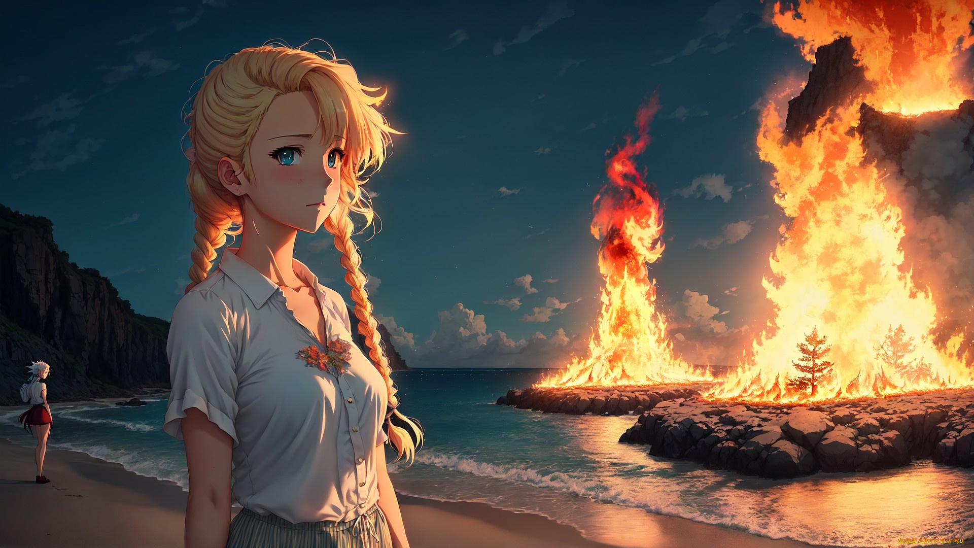 аниме, пейзажи, , природа, нейросети, графика, нейроарт, ai, art, нейронные, сети, рисунки, нейро, искусство