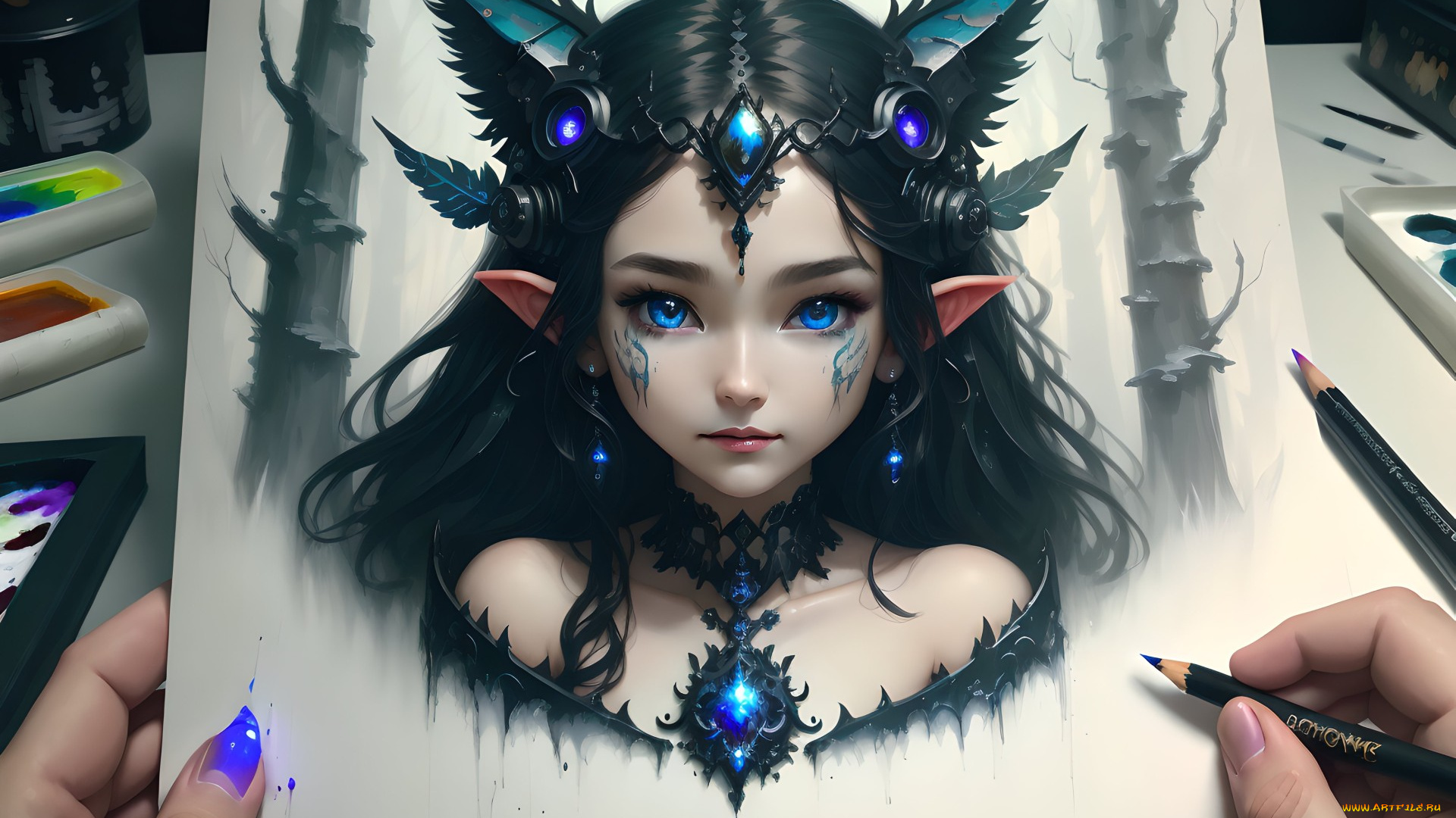 фэнтези, эльфы, нейросети, графика, нейроарт, ai, art, нейронные, сети, рисунки, нейро, искусство