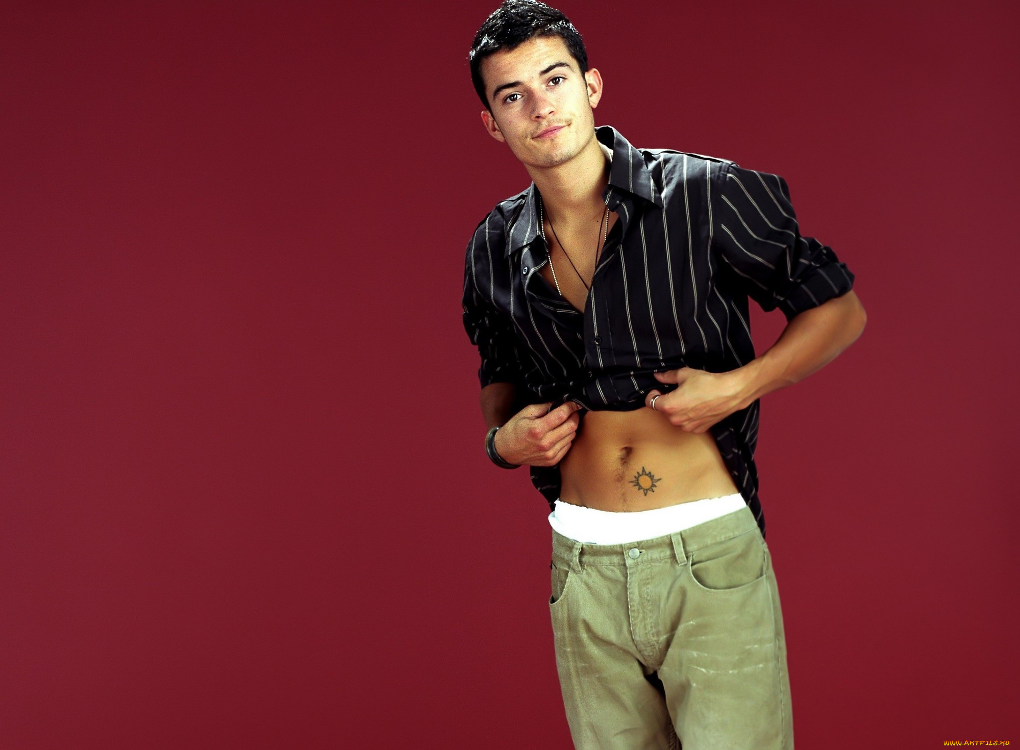 мужчины, orlando, bloom, актер, рубашка, тату