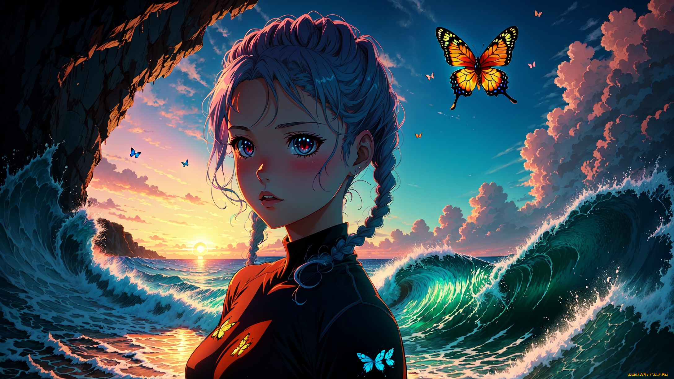 аниме, пейзажи, , природа, нейросети, графика, нейроарт, ai, art, нейронные, сети, рисунки, нейро, искусство