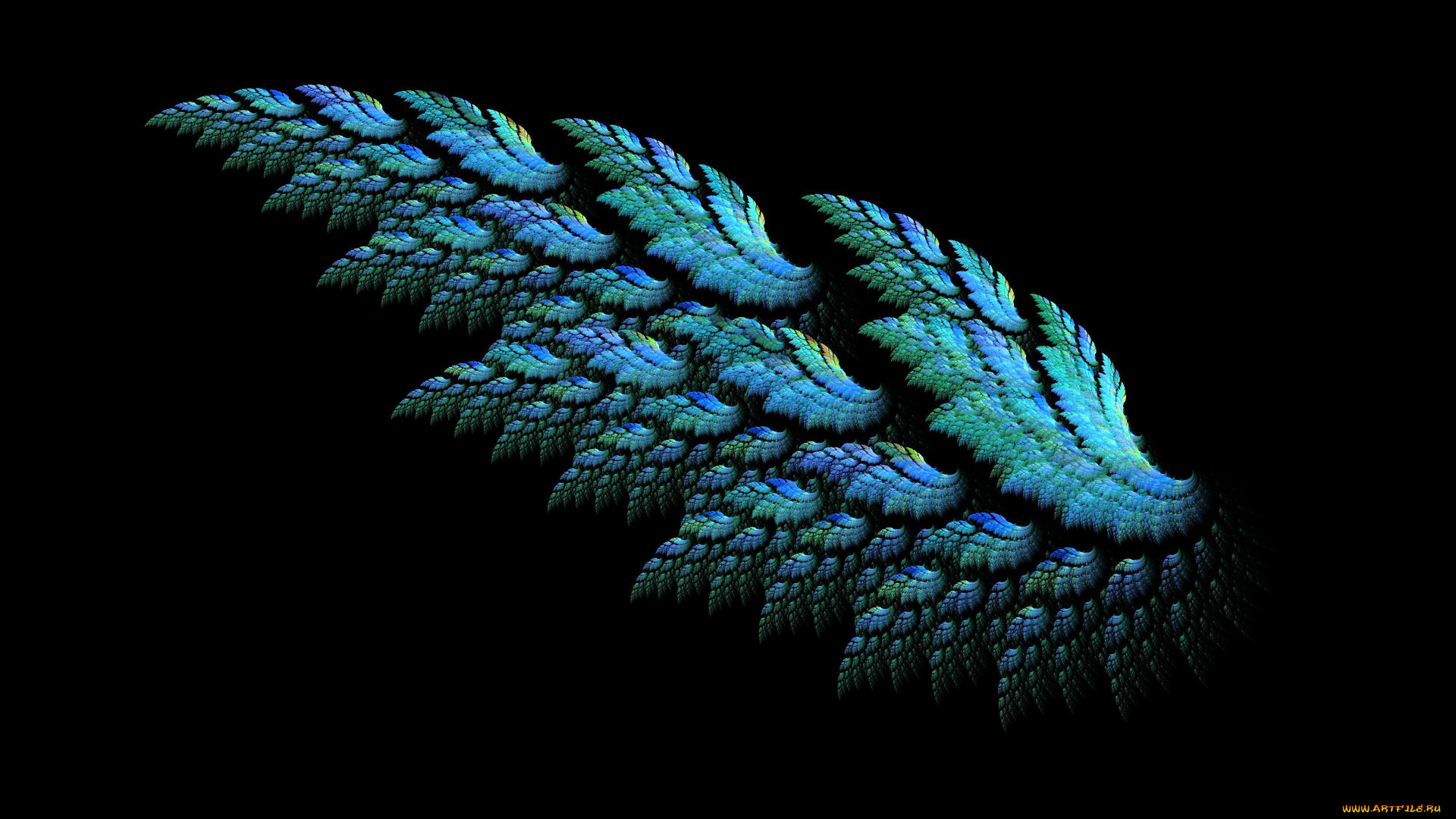 3д, графика, фракталы, , fractal, крыло, фракталы