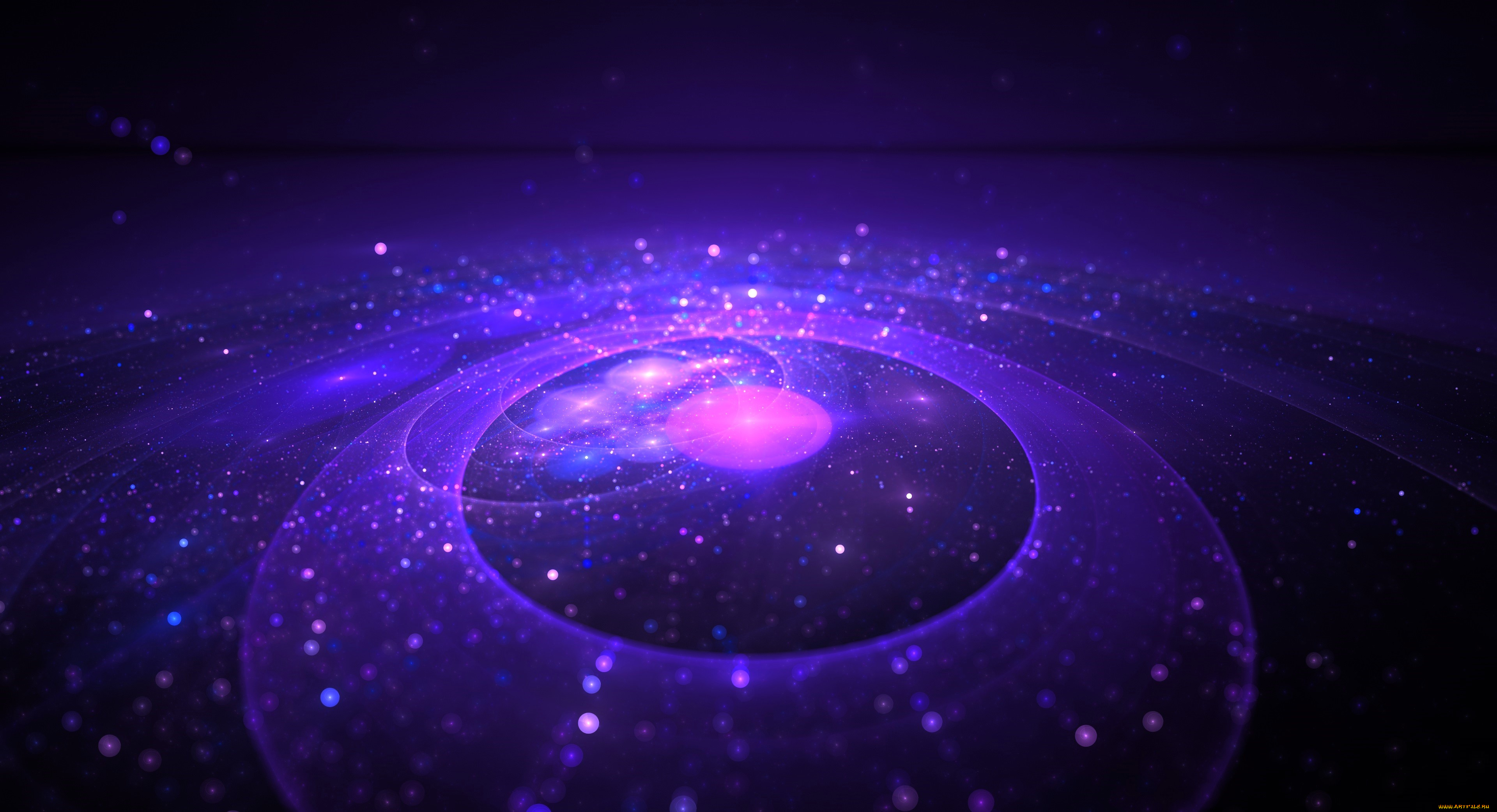 3д, графика, абстракция, , abstract, круги, кольца, неон